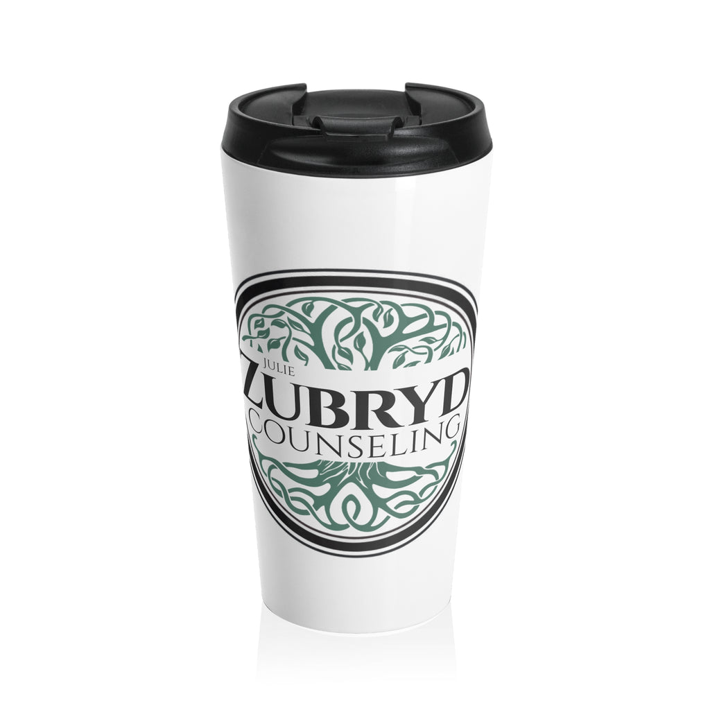 Zubryd Counseling Logo Stainless Steel Travel Mug — Branded Therapist Coffee Tumbler