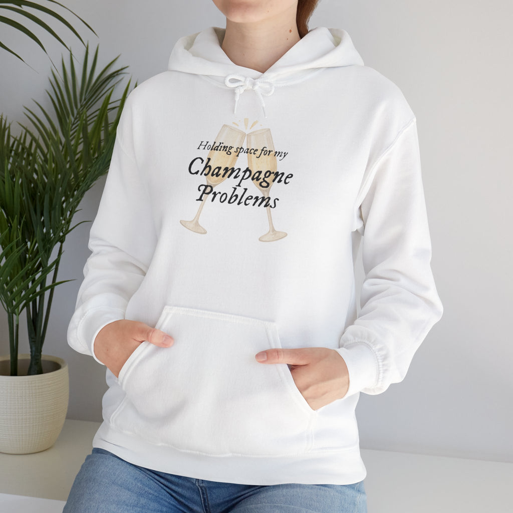 Champagne Problems Hoodie — Funny Champagne Glass Graphic Pullover