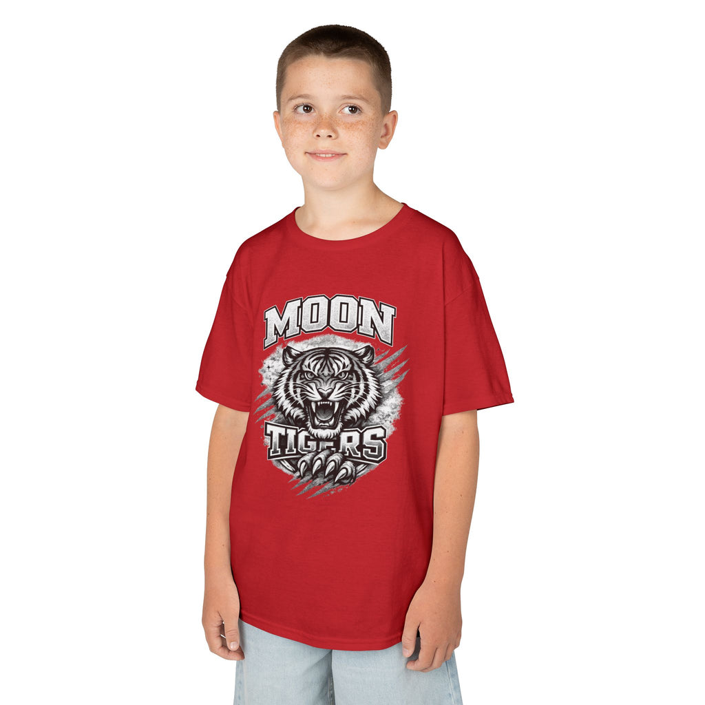 Moon Tigers Kids T‑Shirt – Fierce Tiger Graphic Tee for Boys & Girls
