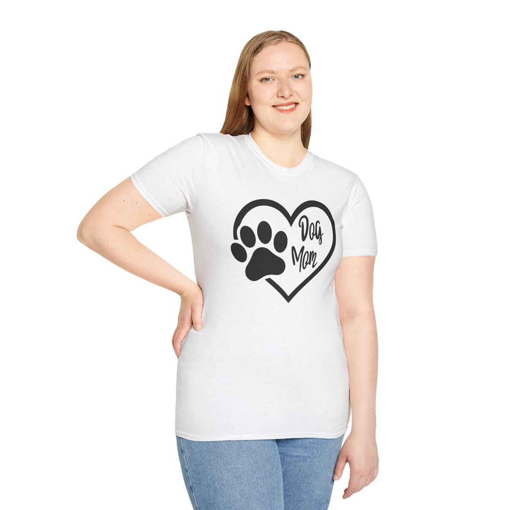 Dog Mom Heart Paw T-Shirt