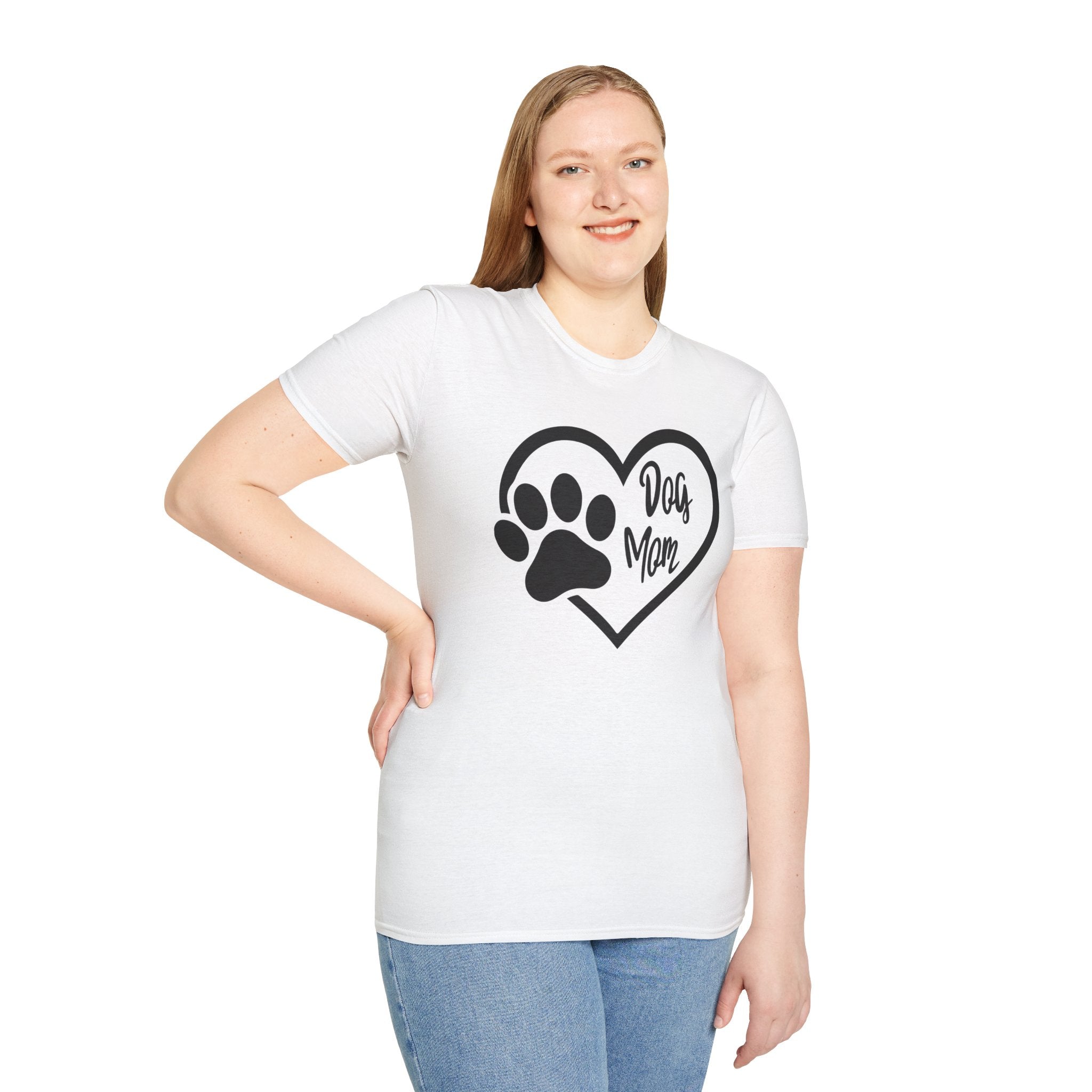 Dog Mom Heart Paw T-Shirt