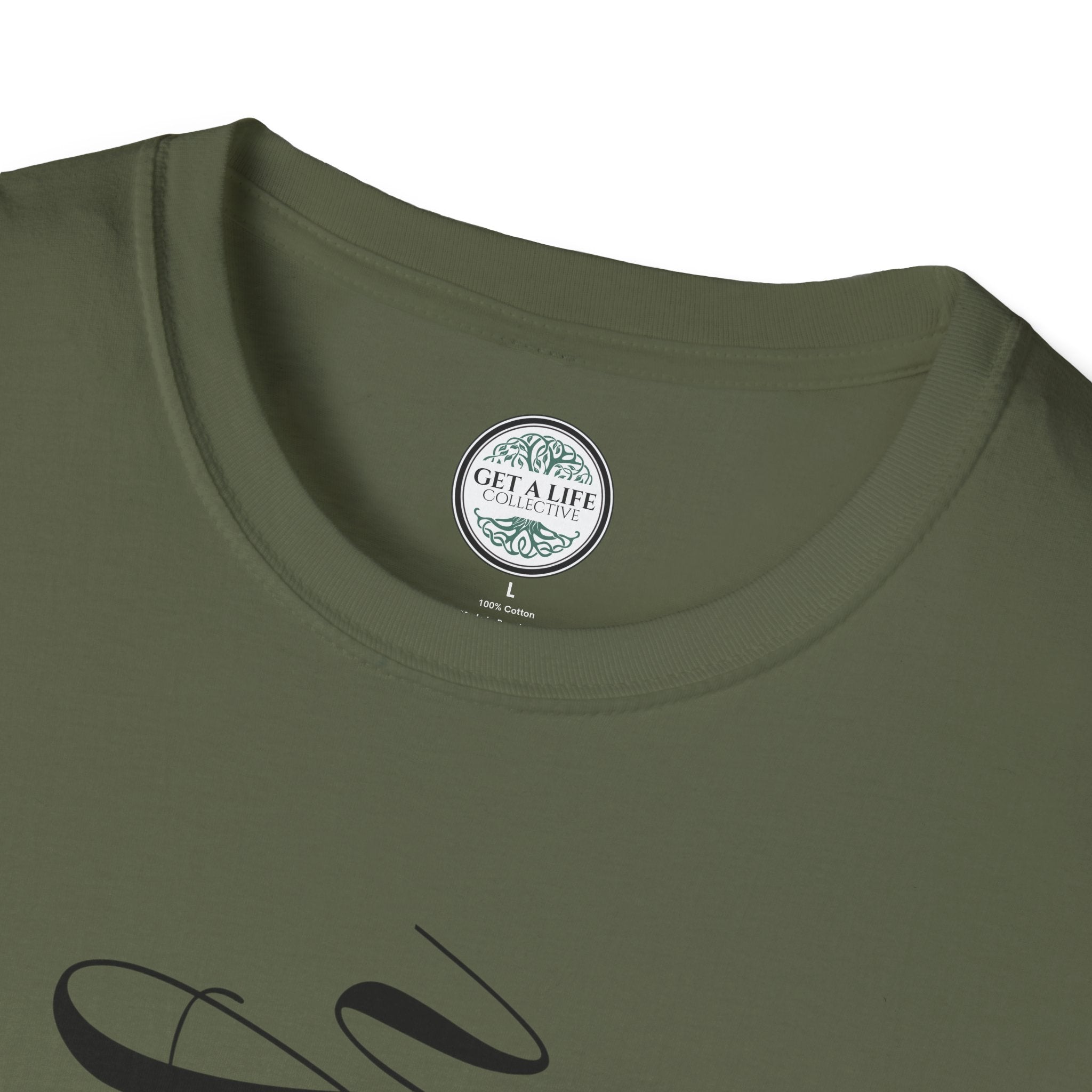 Faith Vertical Script T-Shirt — Elegant Religious Christian Tee