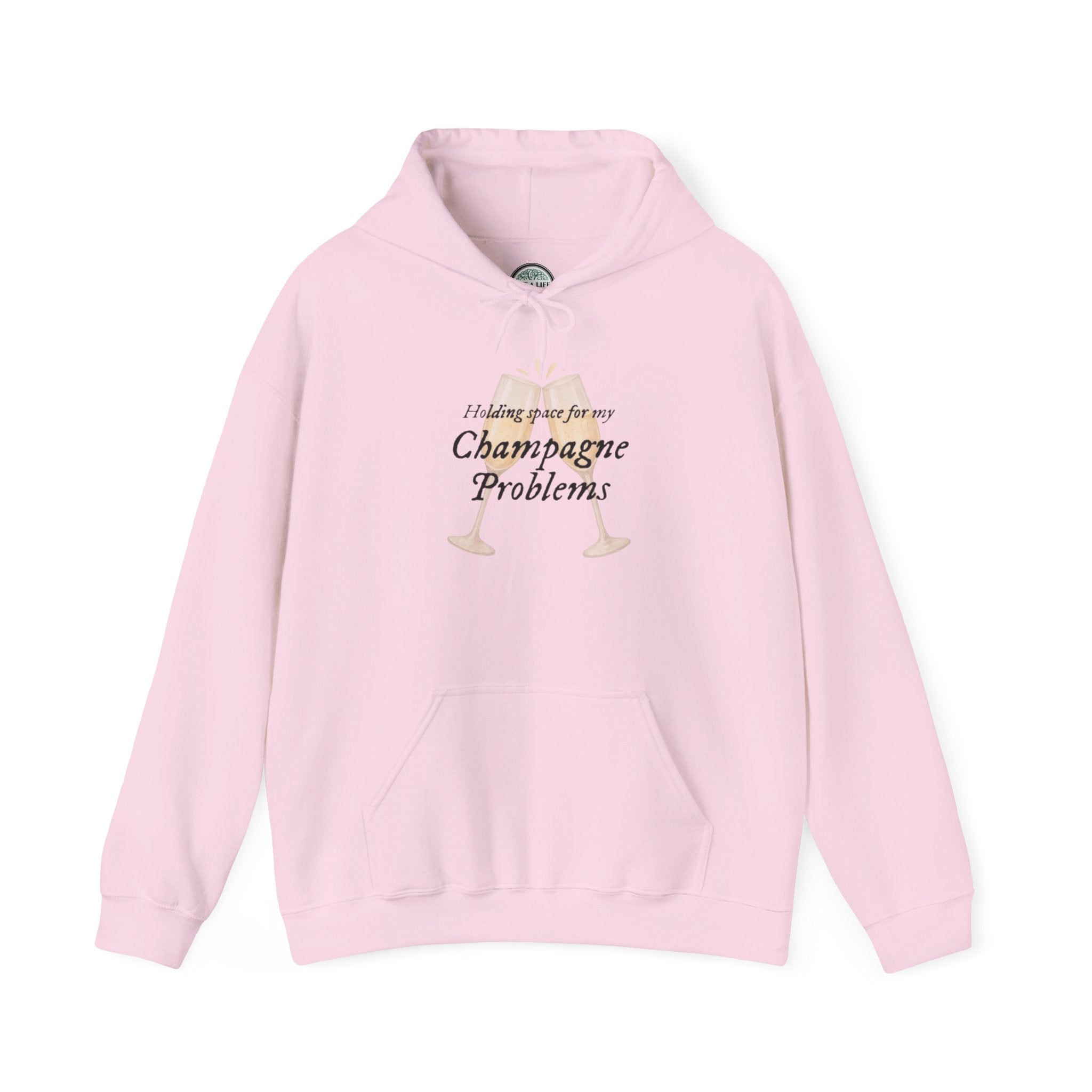 Champagne Problems Hoodie — Funny Champagne Glass Graphic Pullover