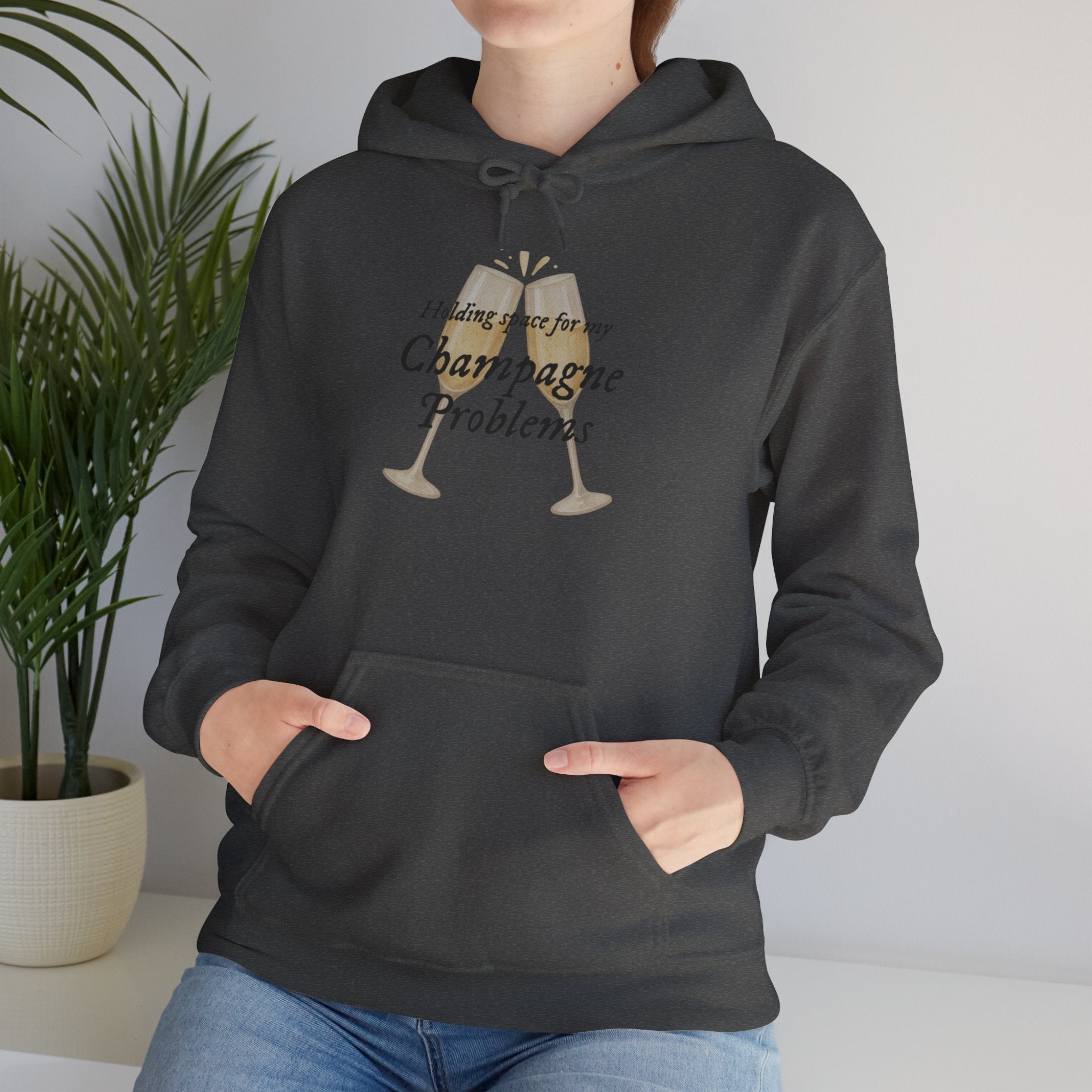 Champagne Problems Hoodie — Funny Champagne Glass Graphic Pullover