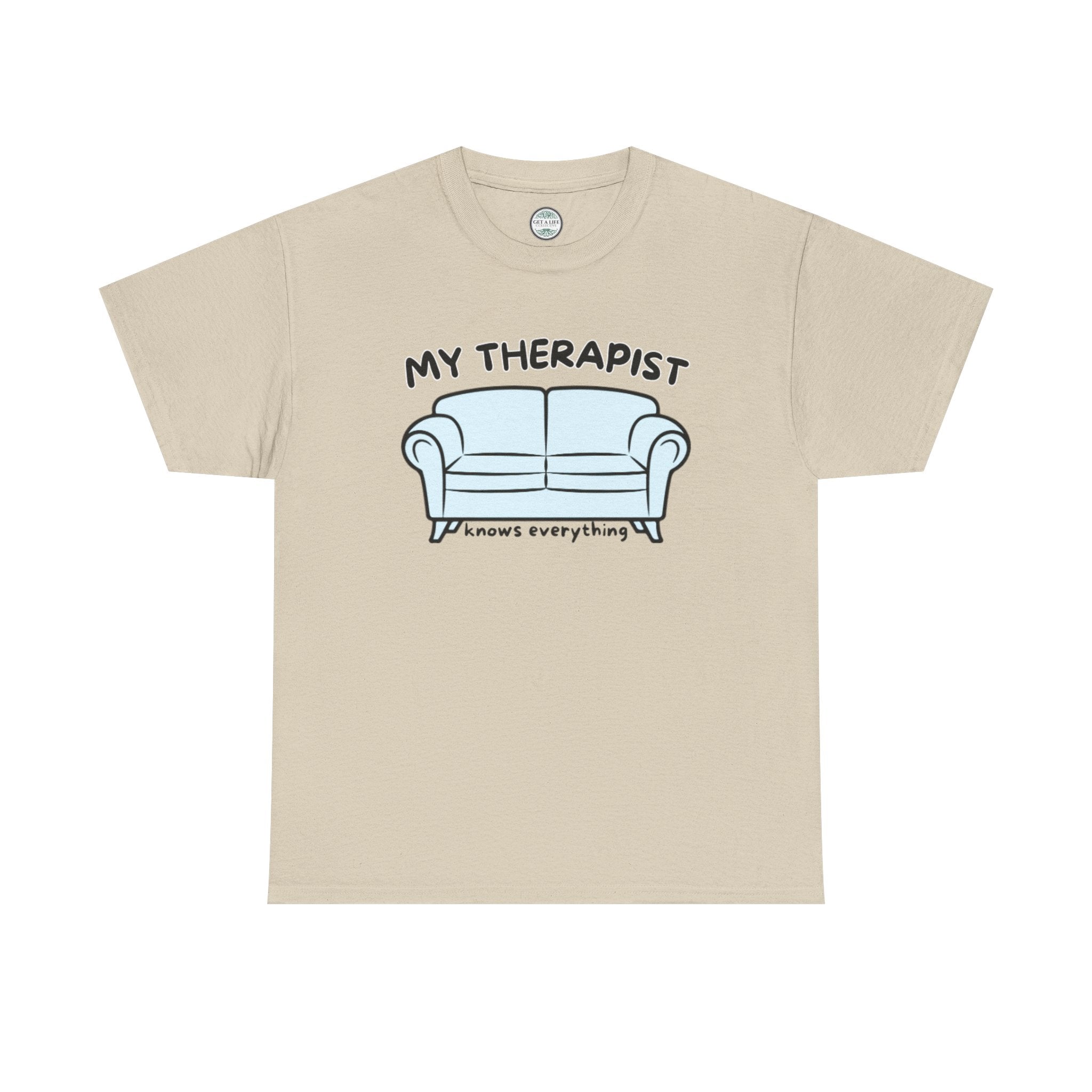 T-Shirt — 'My Therapist is My Couch' Funny Mental Health Couch Graphic Tee