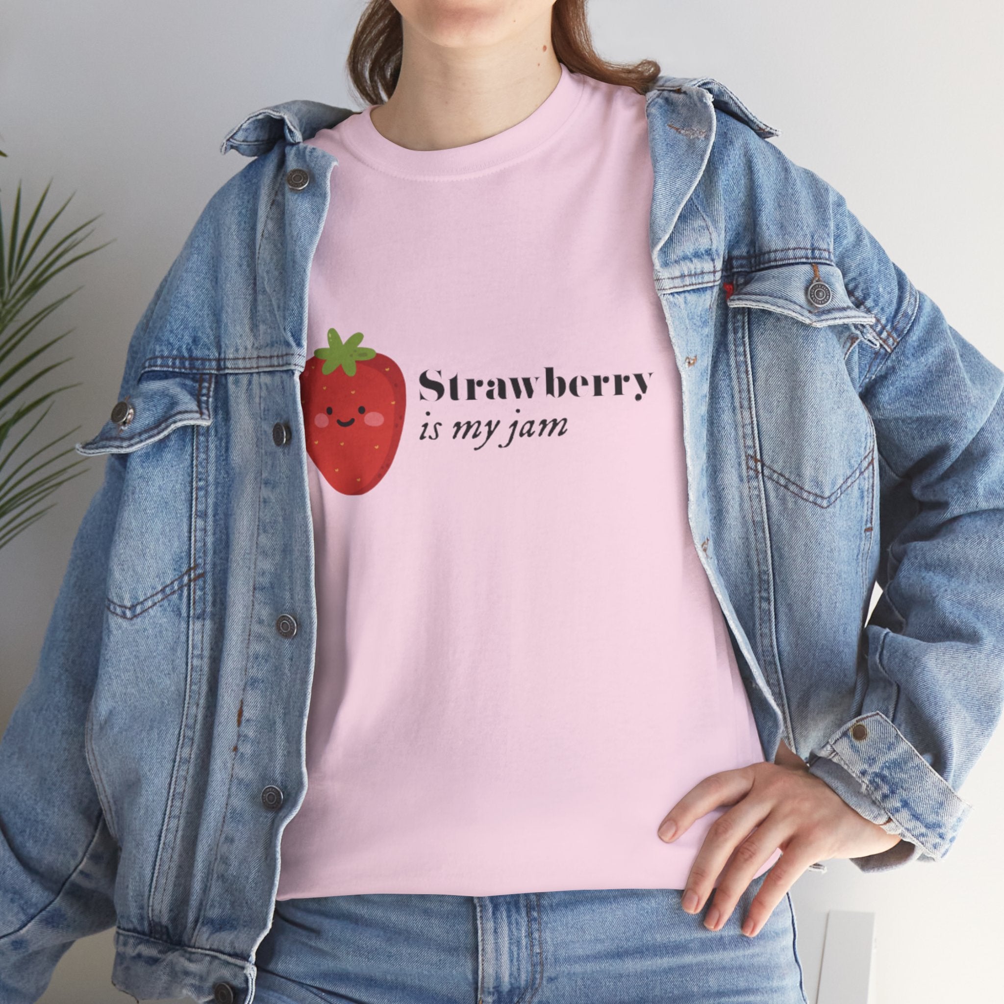 T-Shirt — “Strawberry is my jam” Cute Kawaii Strawberry Graphic Tee