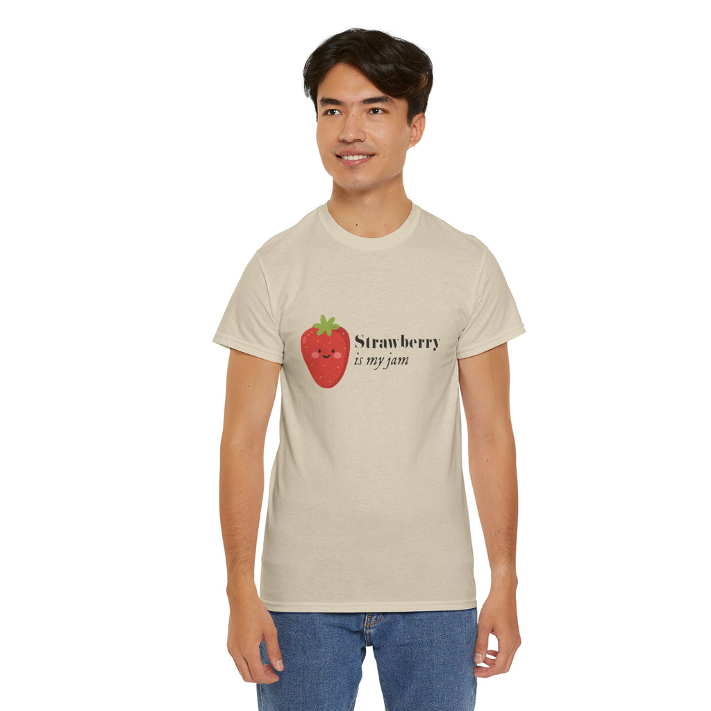 T-Shirt — “Strawberry is my jam” Cute Kawaii Strawberry Graphic Tee