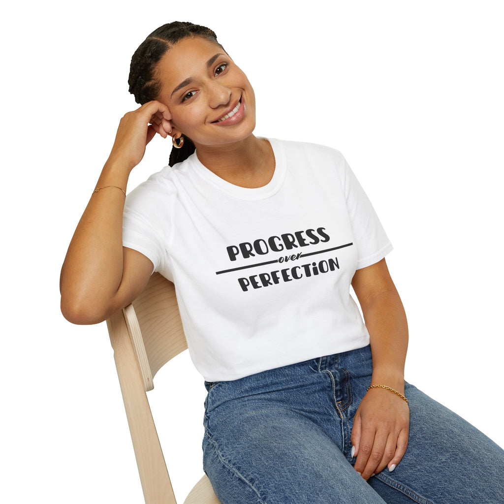 Progress Over Perfection T-Shirt — Motivational Inspirational Tee