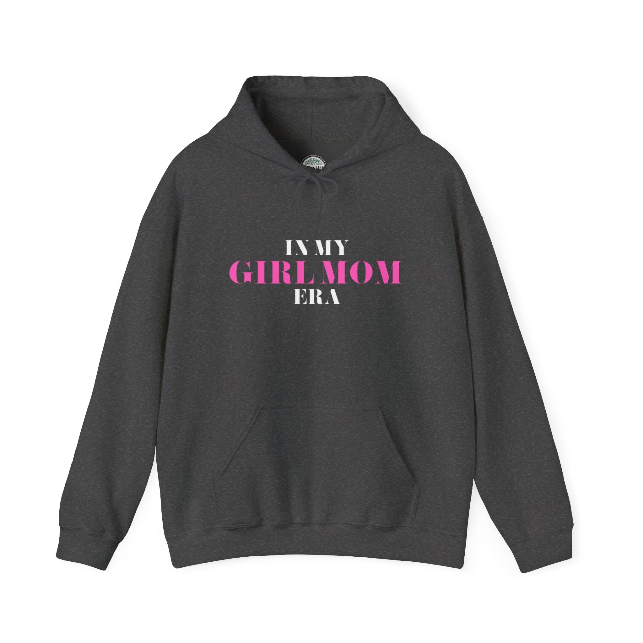 In My Girl Mom Era Hoodie — Feminine Pink Statement Sweatshirt for New & Proud Moms