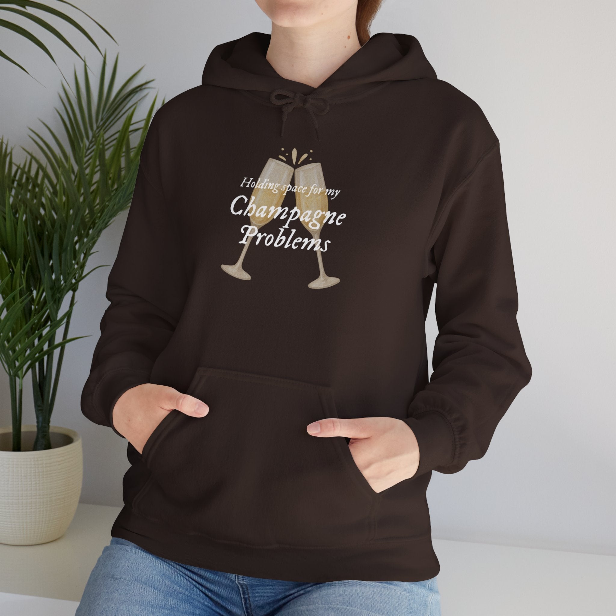 Champagne Problems Hoodie — Funny Champagne Glass Graphic Pullover