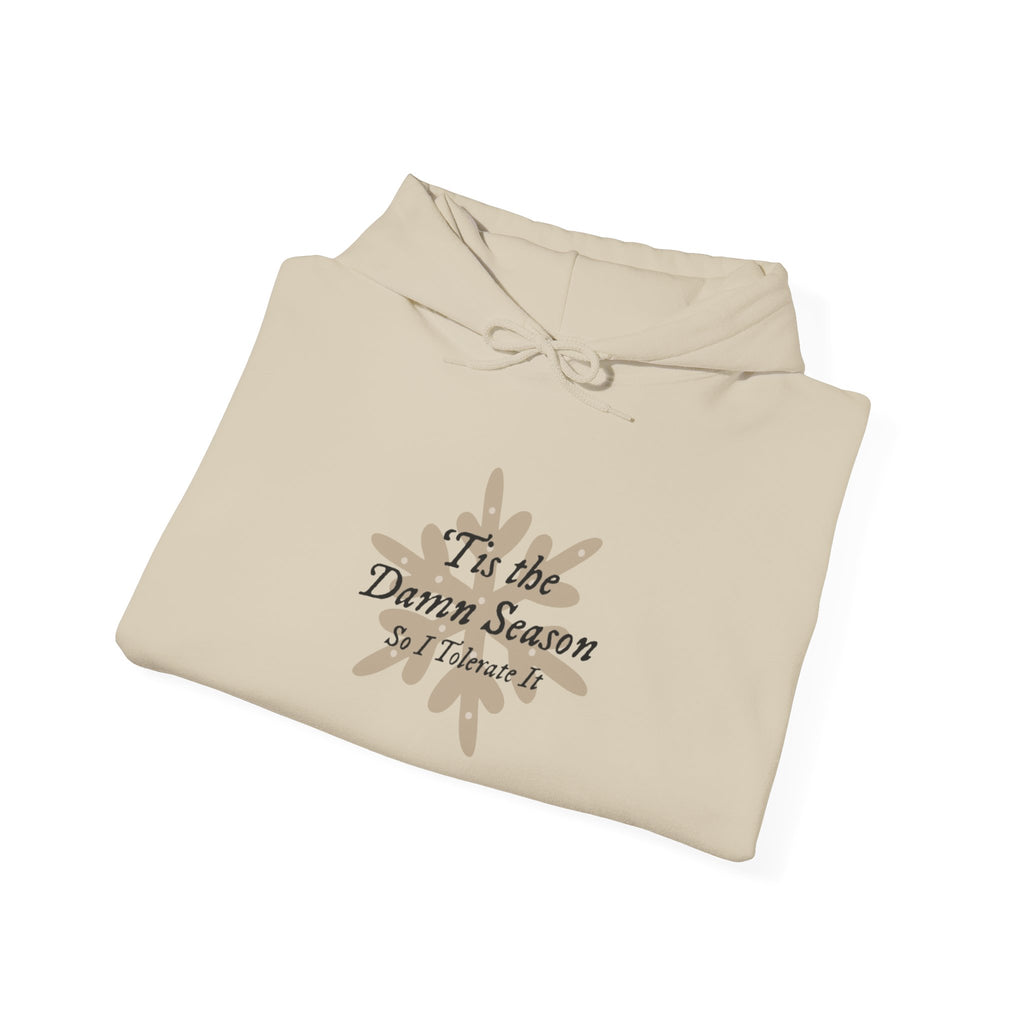 Hoodie — “Tis the Damn Season” Winter Leaves Cozy Pullover