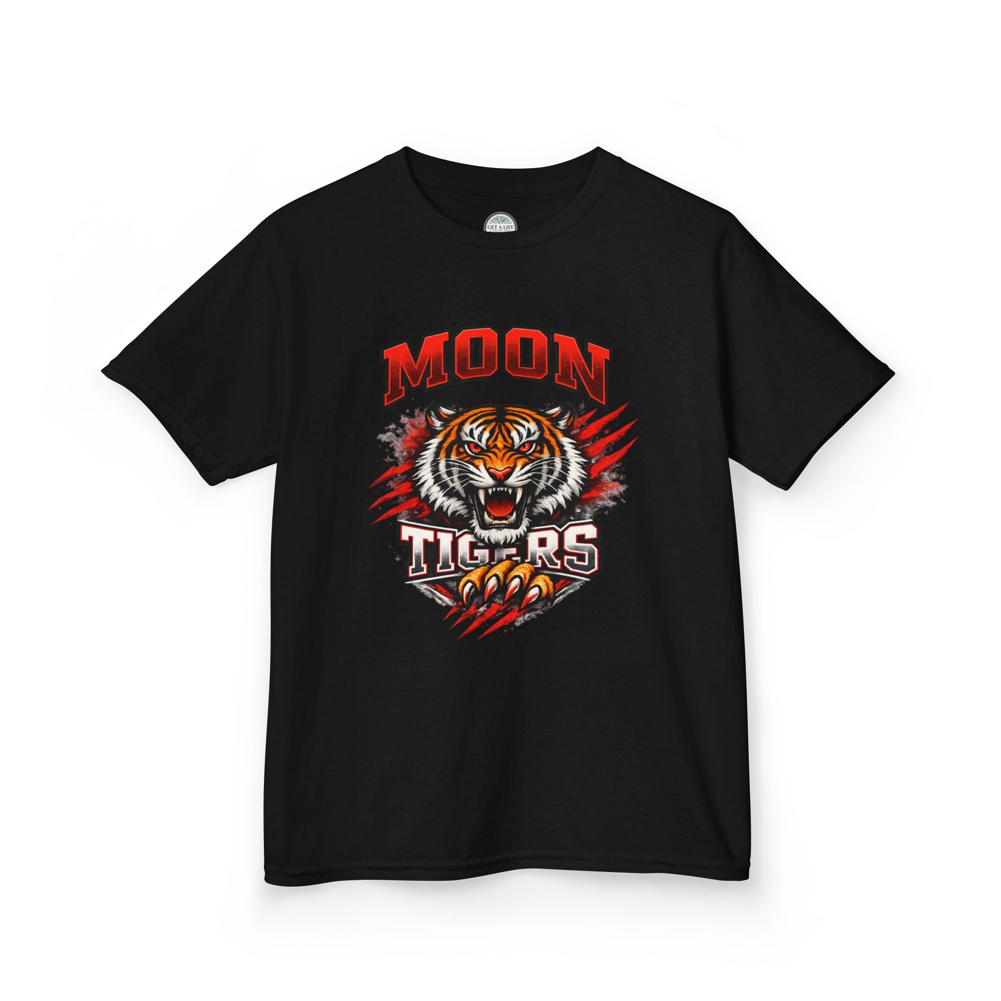 Moon Tigers Kids T‑Shirt – Fierce Tiger Graphic Tee for Boys & Girls