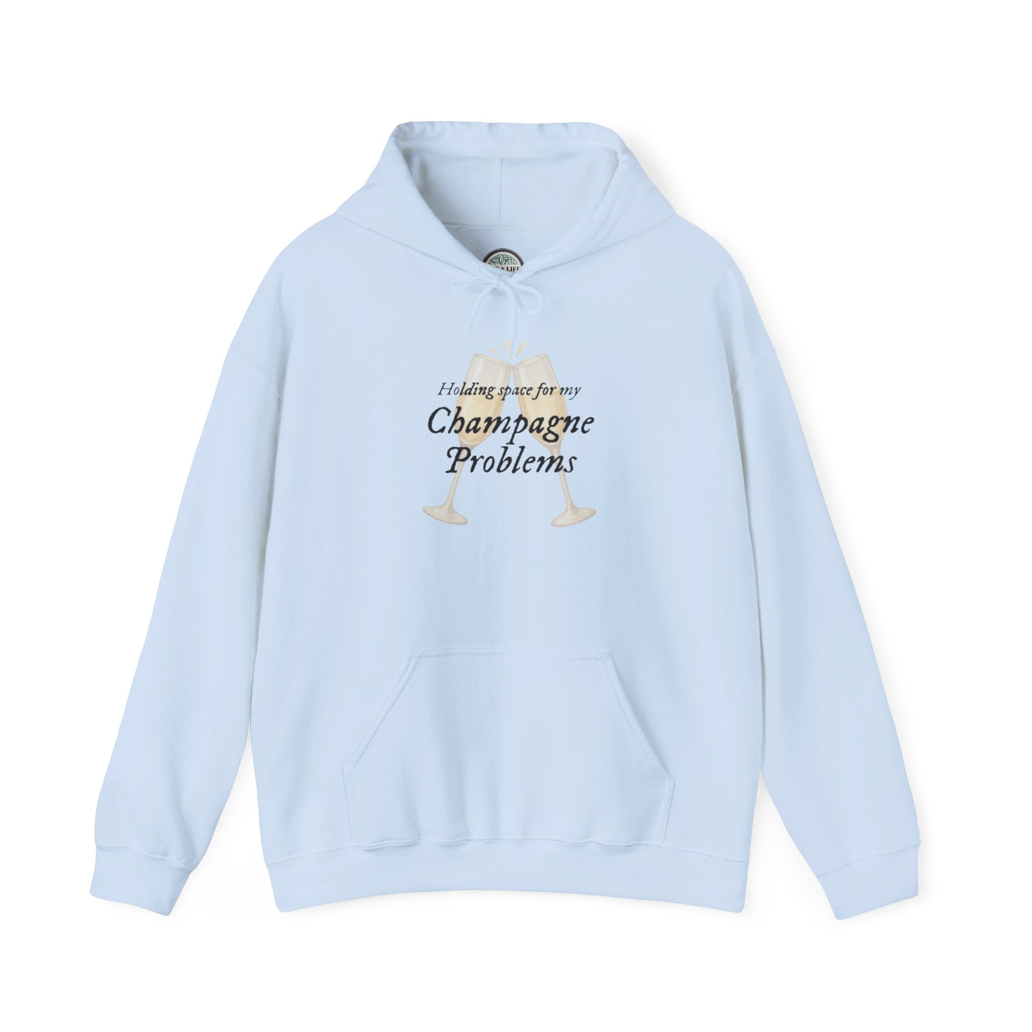 Champagne Problems Hoodie — Funny Champagne Glass Graphic Pullover