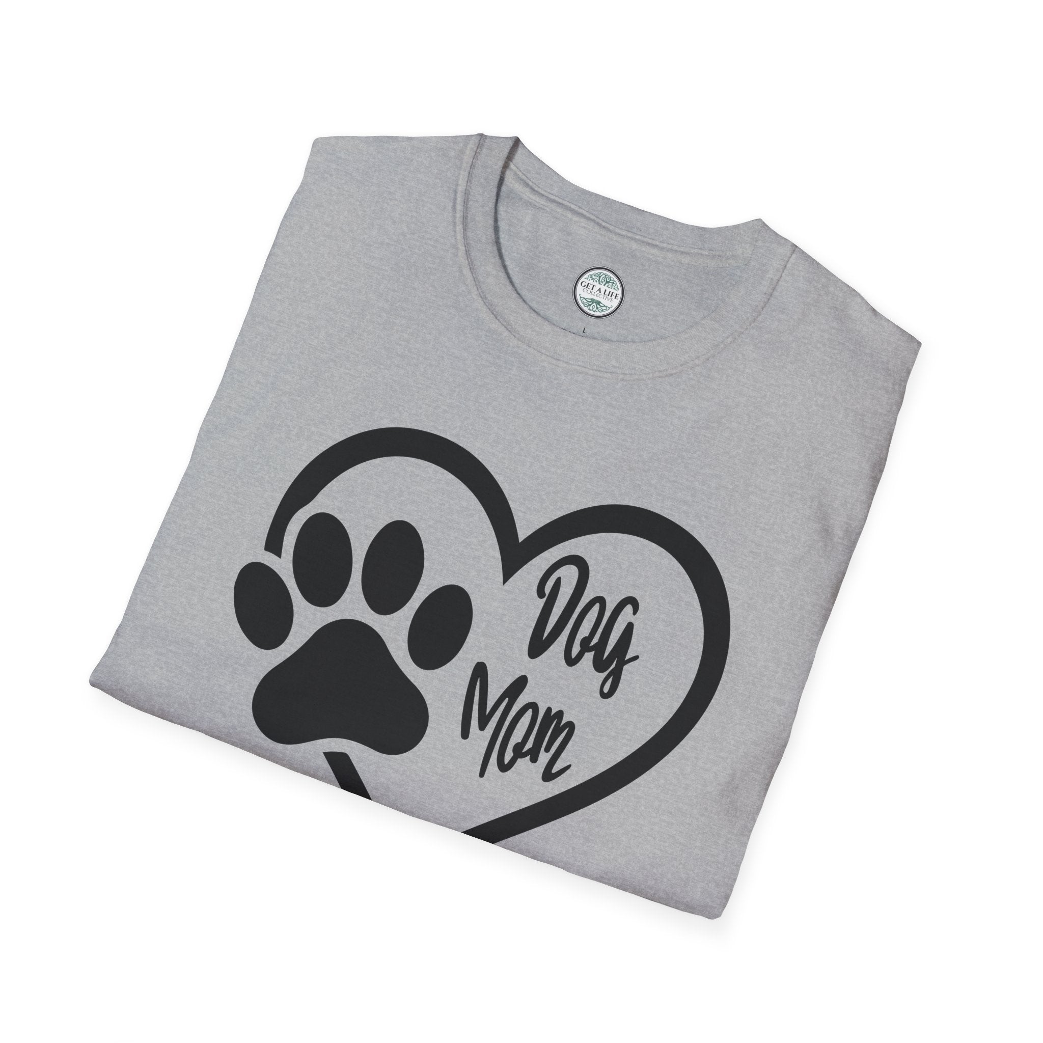 Dog Mom Heart Paw T-Shirt