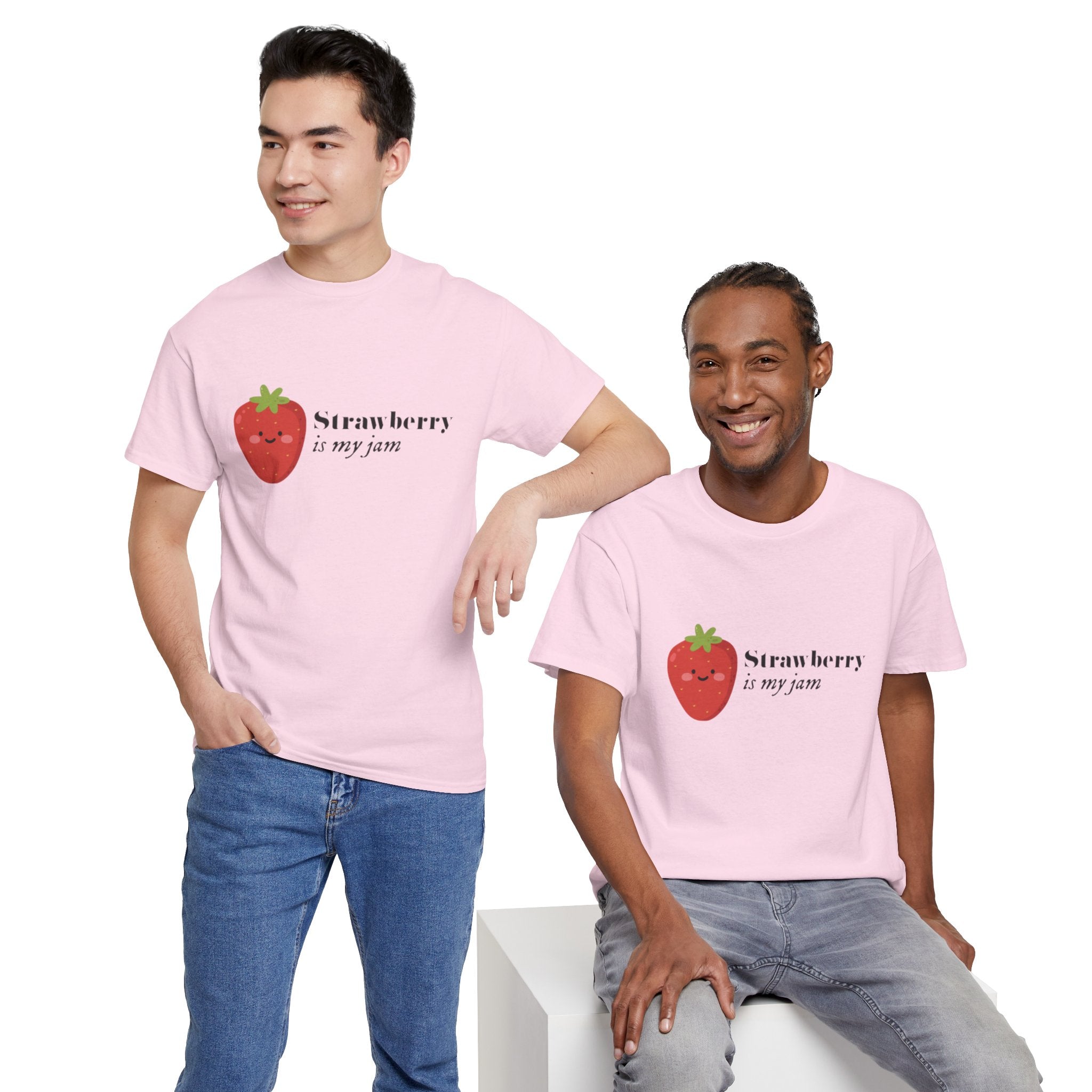 T-Shirt — “Strawberry is my jam” Cute Kawaii Strawberry Graphic Tee