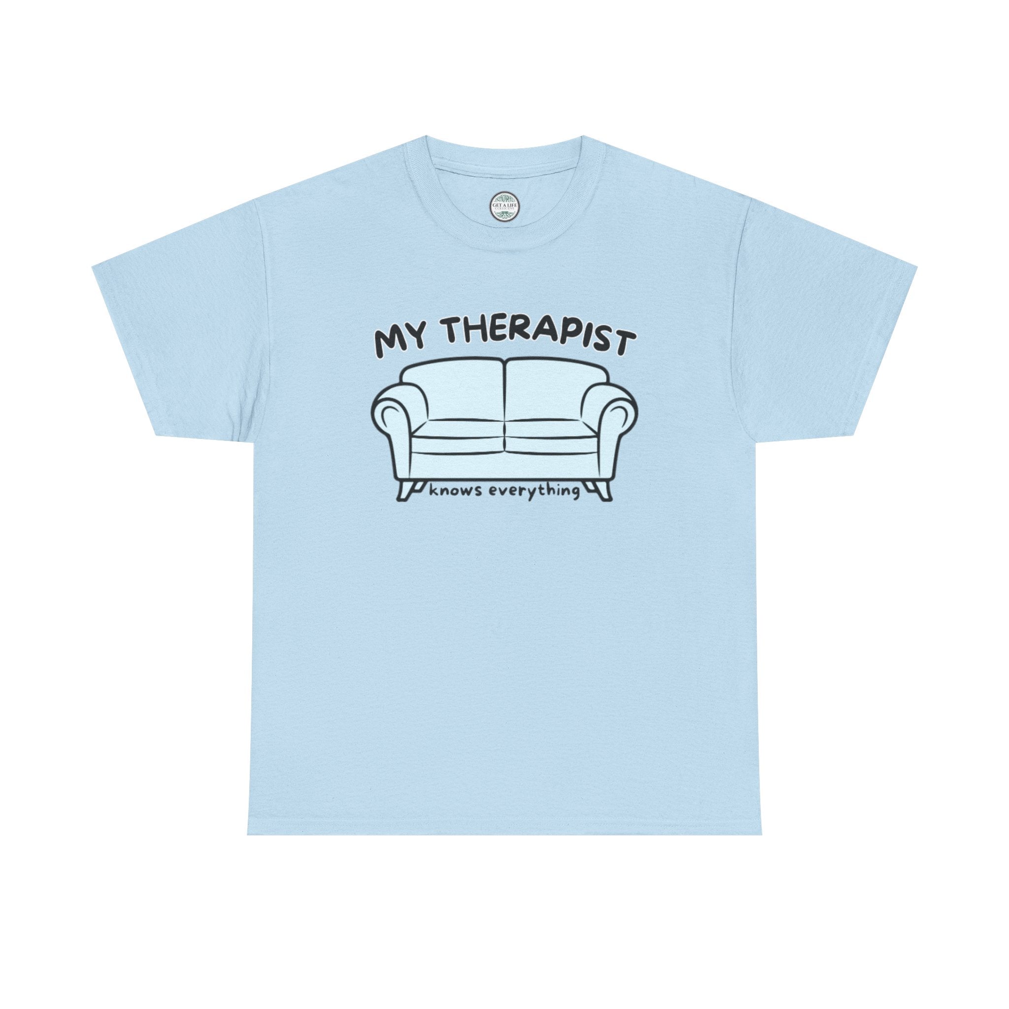 T-Shirt — 'My Therapist is My Couch' Funny Mental Health Couch Graphic Tee