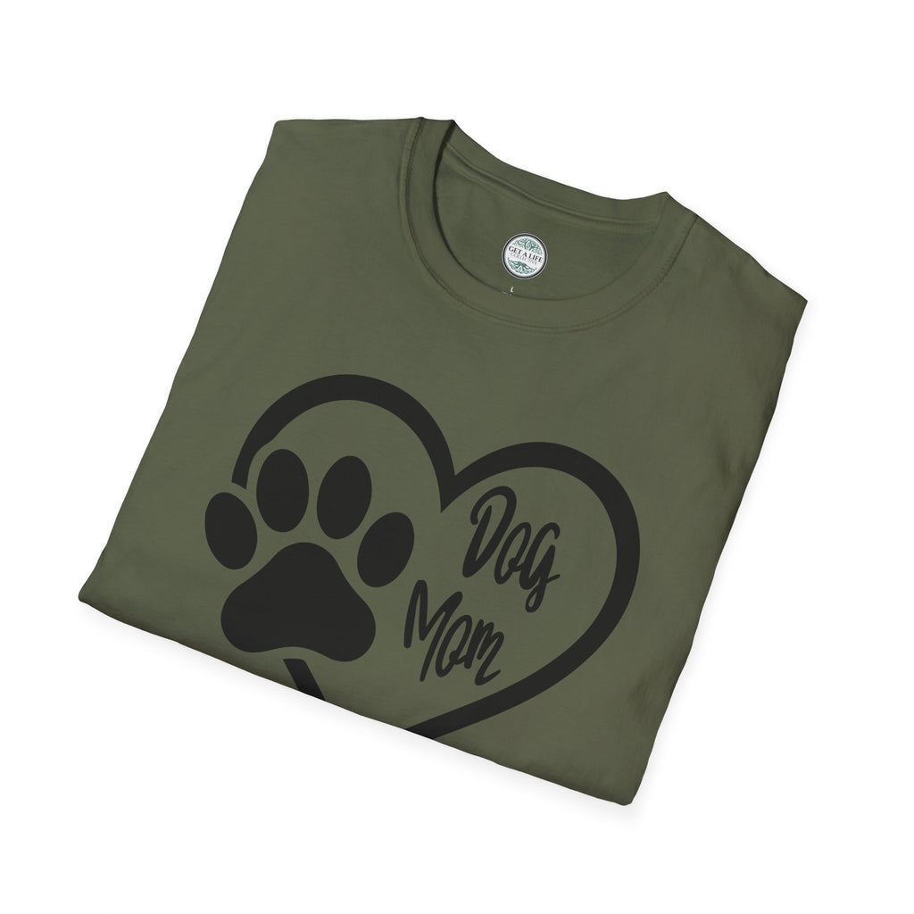 Dog Mom Heart Paw T-Shirt