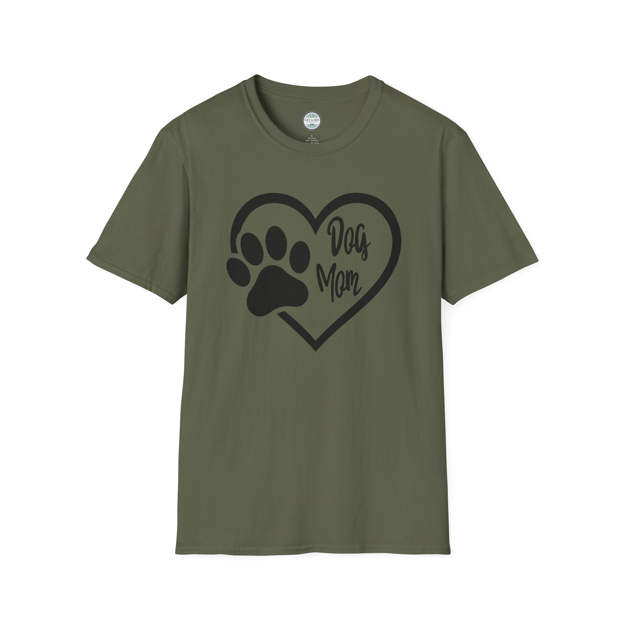 Dog Mom Heart Paw T-Shirt
