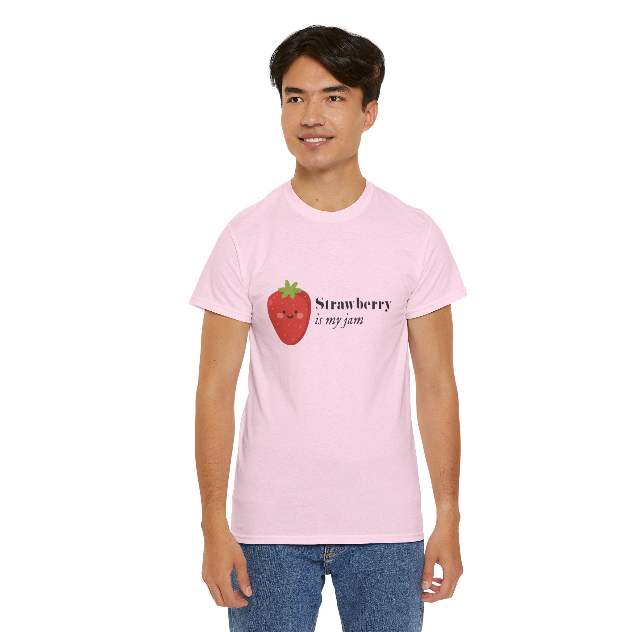 T-Shirt — “Strawberry is my jam” Cute Kawaii Strawberry Graphic Tee
