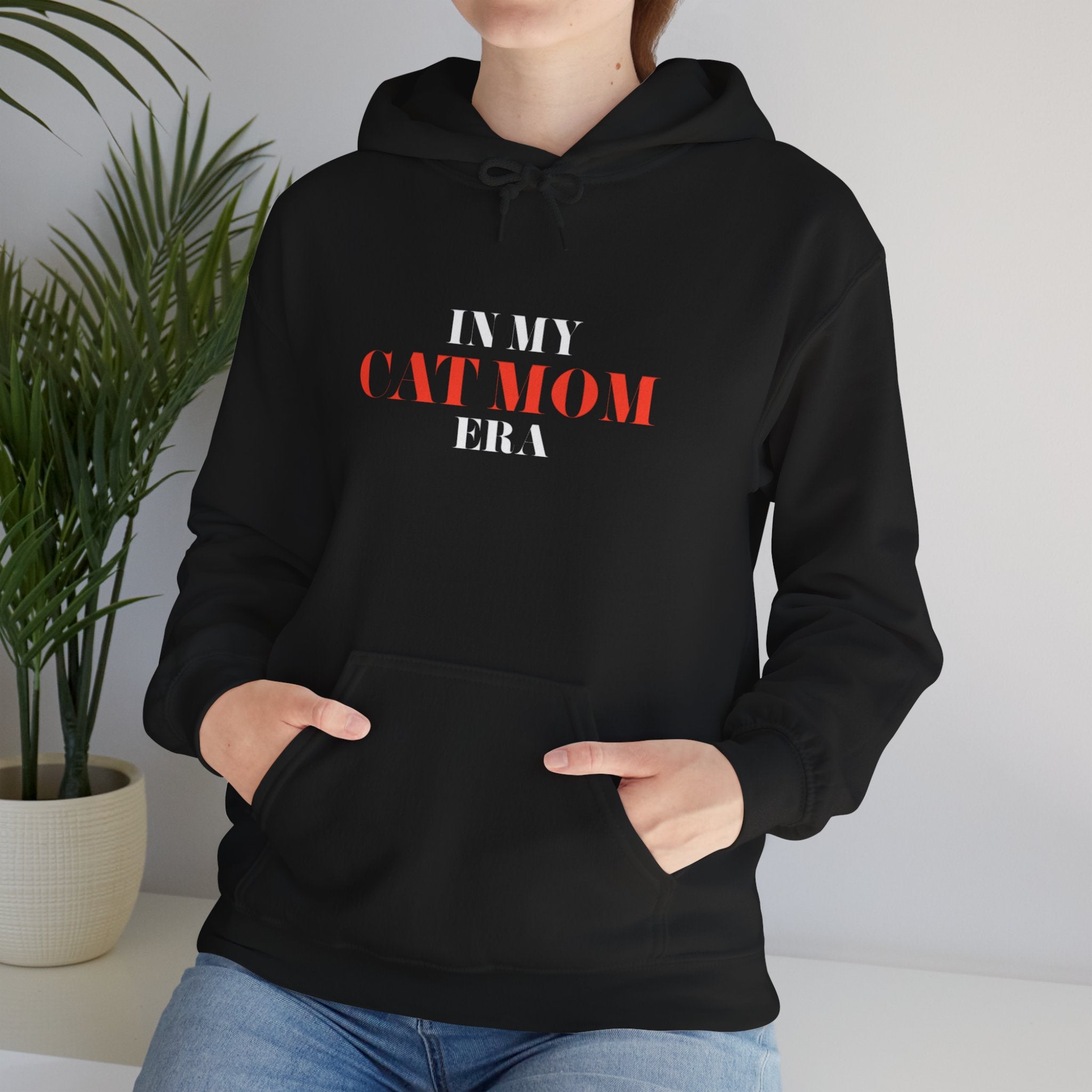 Cat Mom Hoodie — “In My Cat Mom Era” Graphic Pullover
