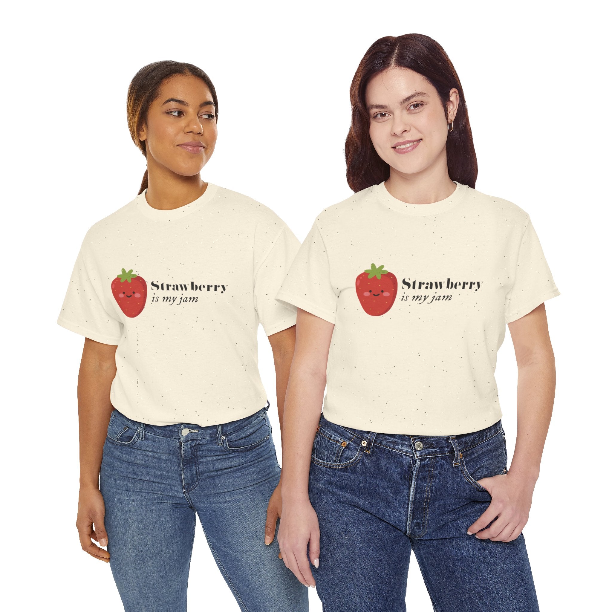 T-Shirt — “Strawberry is my jam” Cute Kawaii Strawberry Graphic Tee