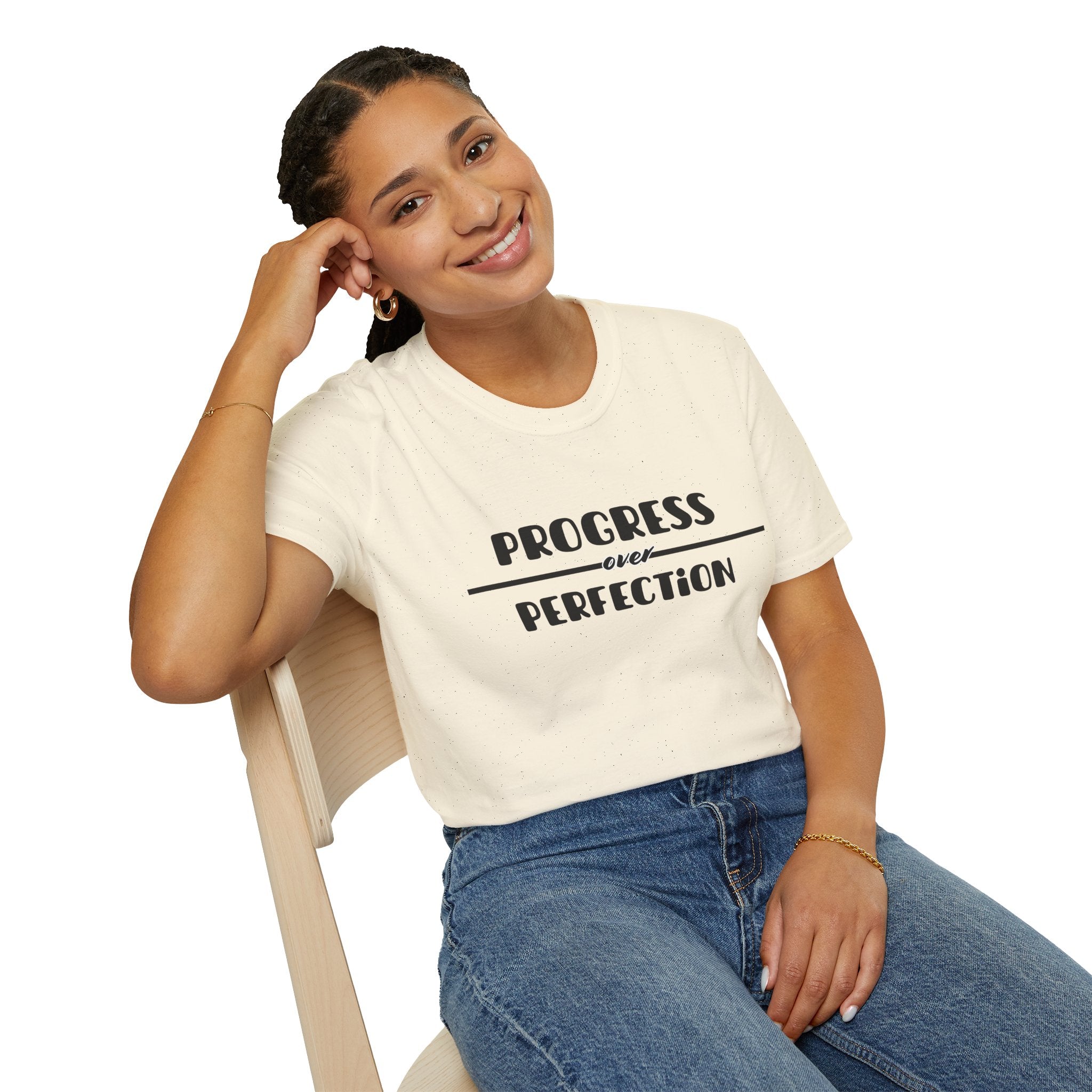 Progress Over Perfection T-Shirt — Motivational Inspirational Tee