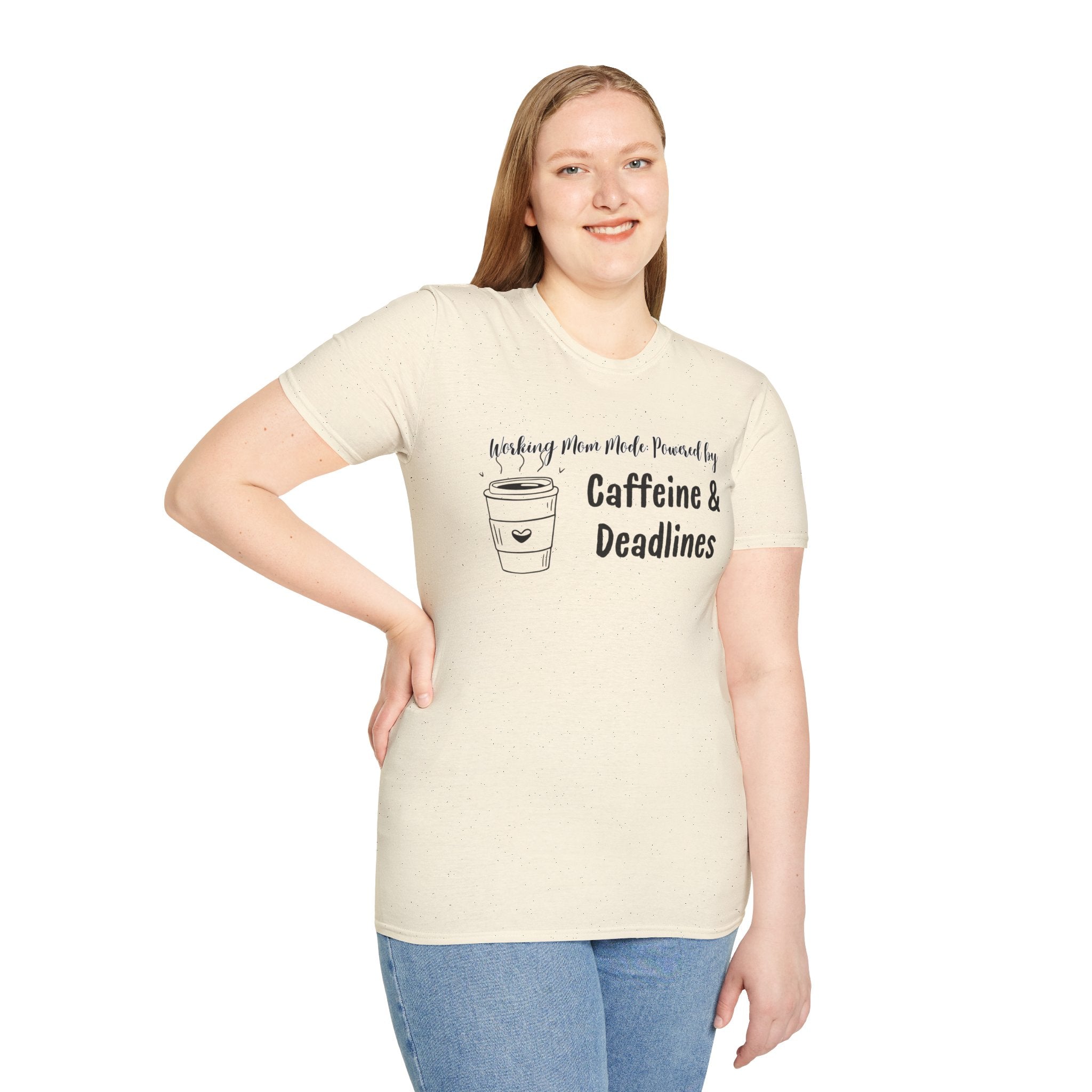 Caffeine & Deadlines tee Unisex Softstyle T-Shirt