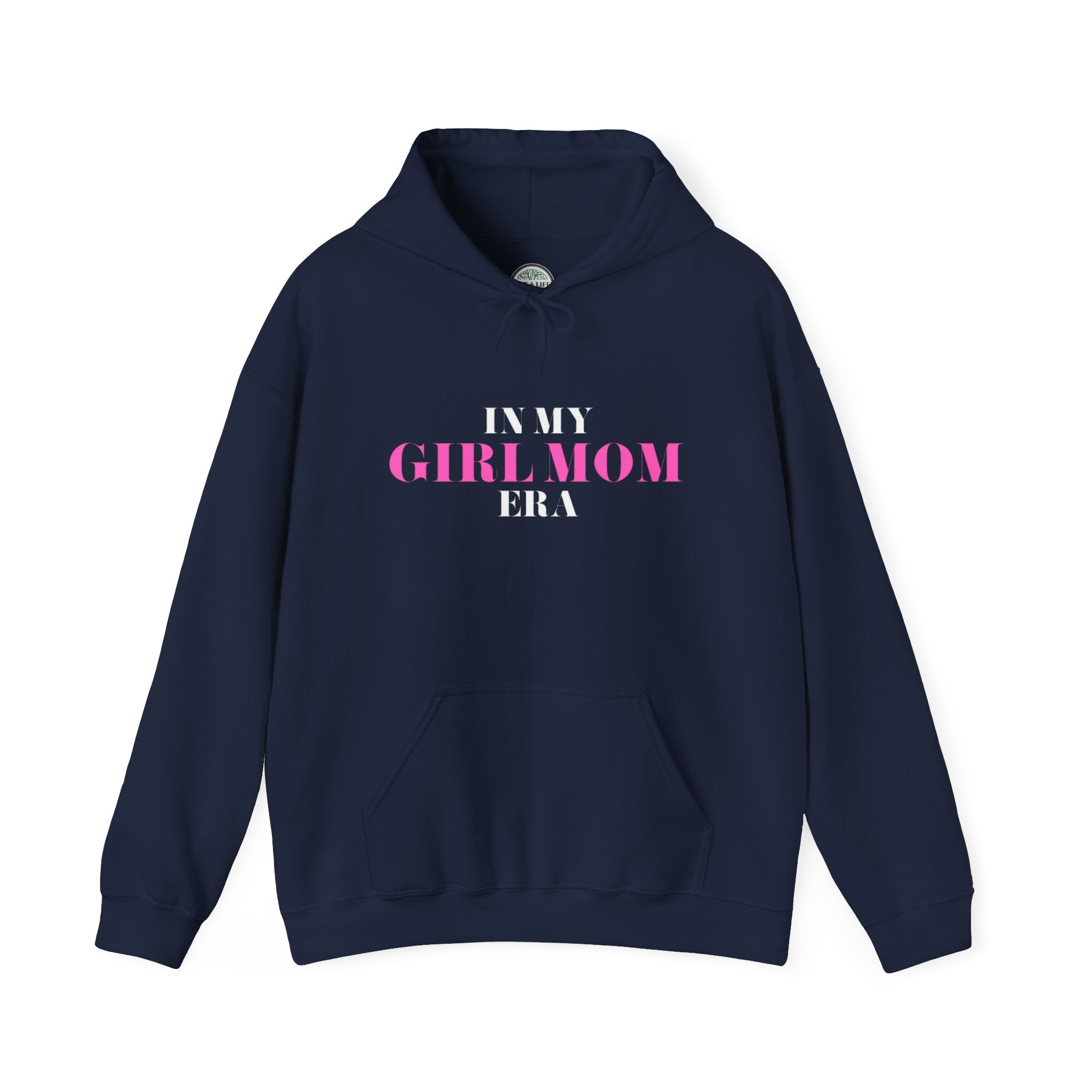 In My Girl Mom Era Hoodie — Feminine Pink Statement Sweatshirt for New & Proud Moms