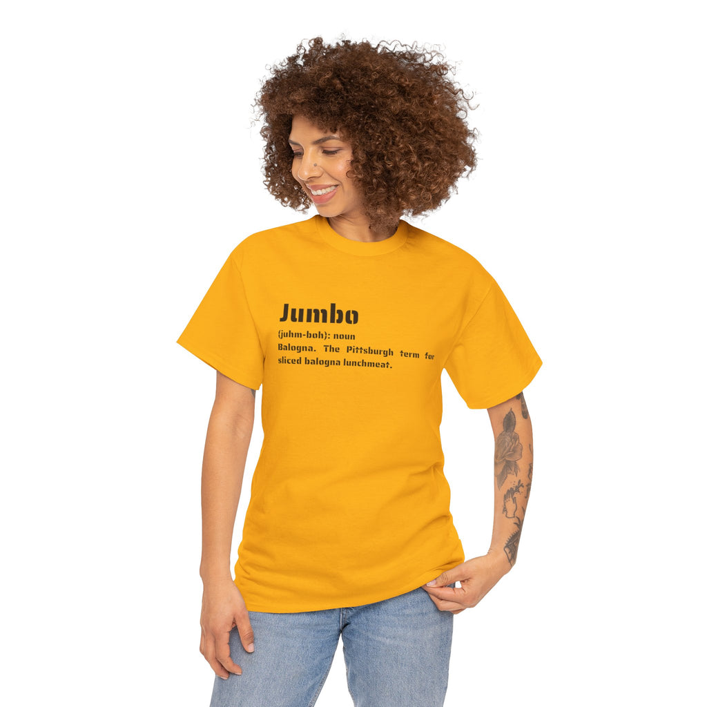 Jumbo Definition Tee — Pittsburgh Bologna Humor T‑Shirt