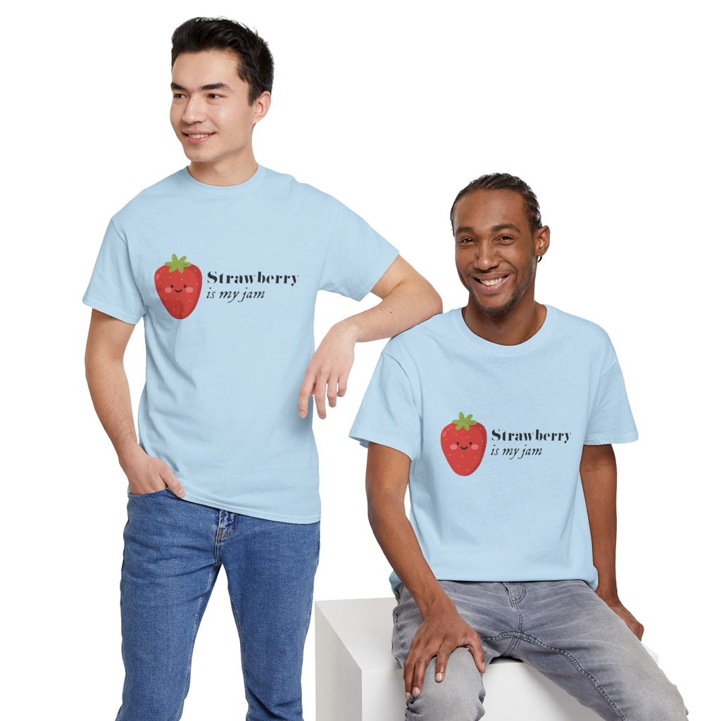 T-Shirt — “Strawberry is my jam” Cute Kawaii Strawberry Graphic Tee
