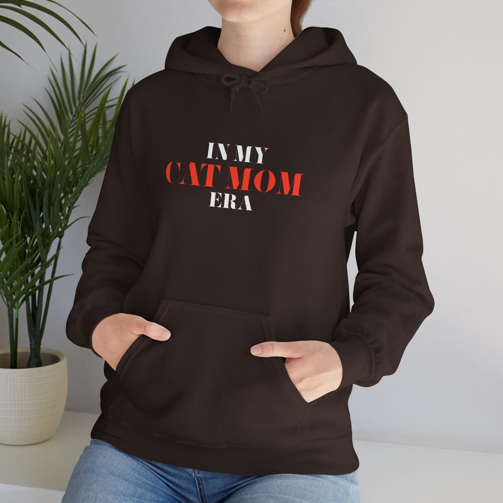 Cat Mom Hoodie — “In My Cat Mom Era” Graphic Pullover