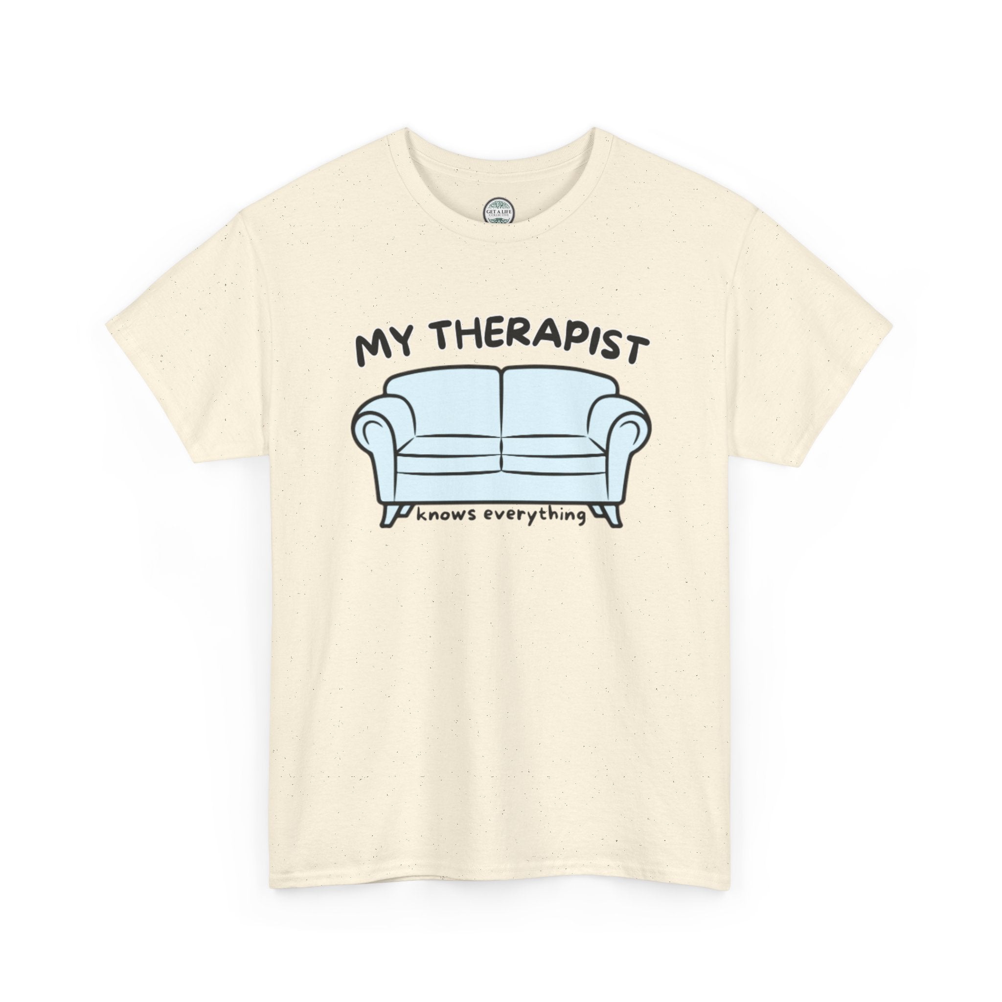 T-Shirt — 'My Therapist is My Couch' Funny Mental Health Couch Graphic Tee