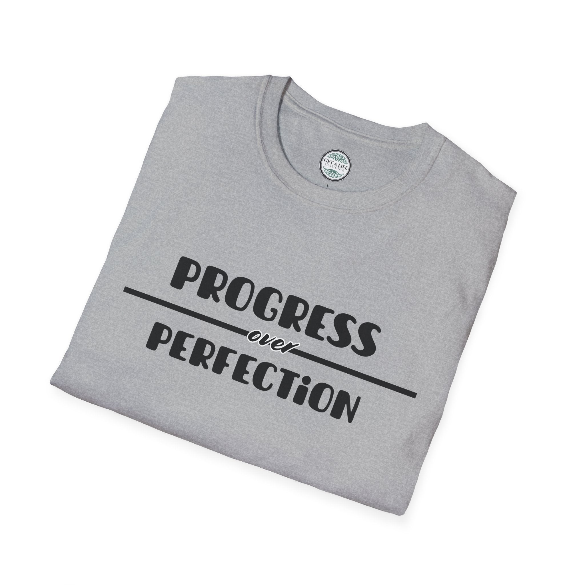 Progress Over Perfection T-Shirt — Motivational Inspirational Tee