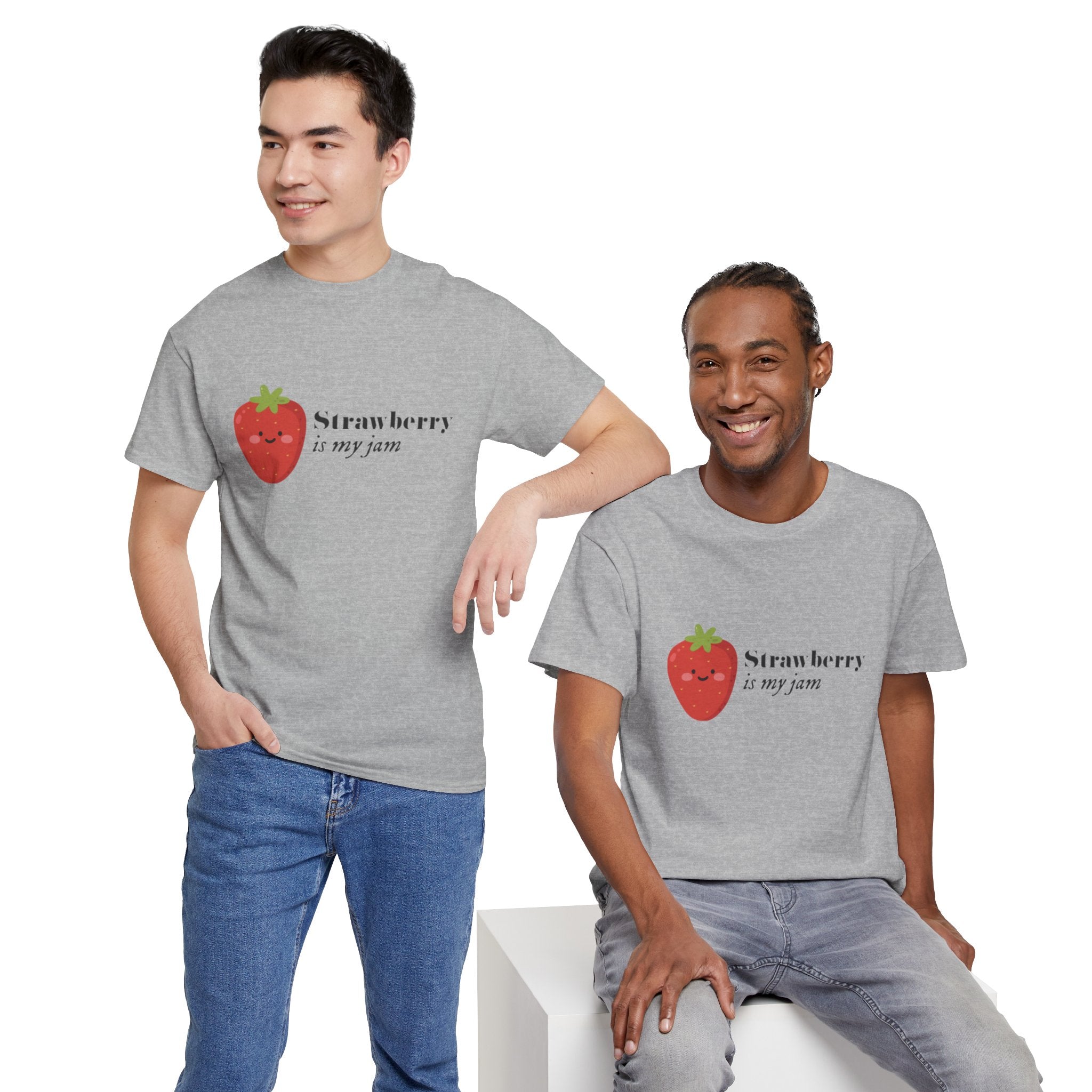 T-Shirt — “Strawberry is my jam” Cute Kawaii Strawberry Graphic Tee