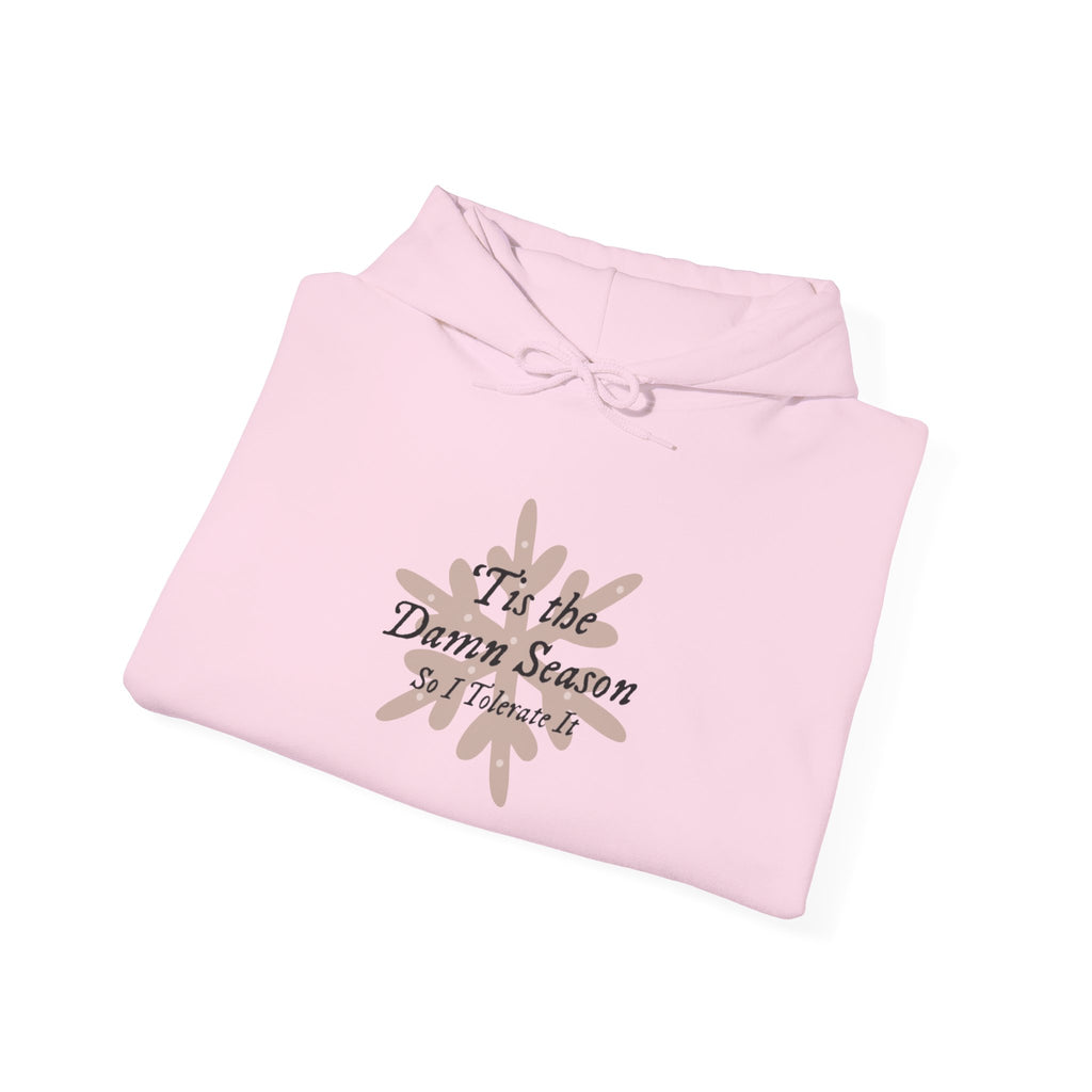 Hoodie — “Tis the Damn Season” Winter Leaves Cozy Pullover