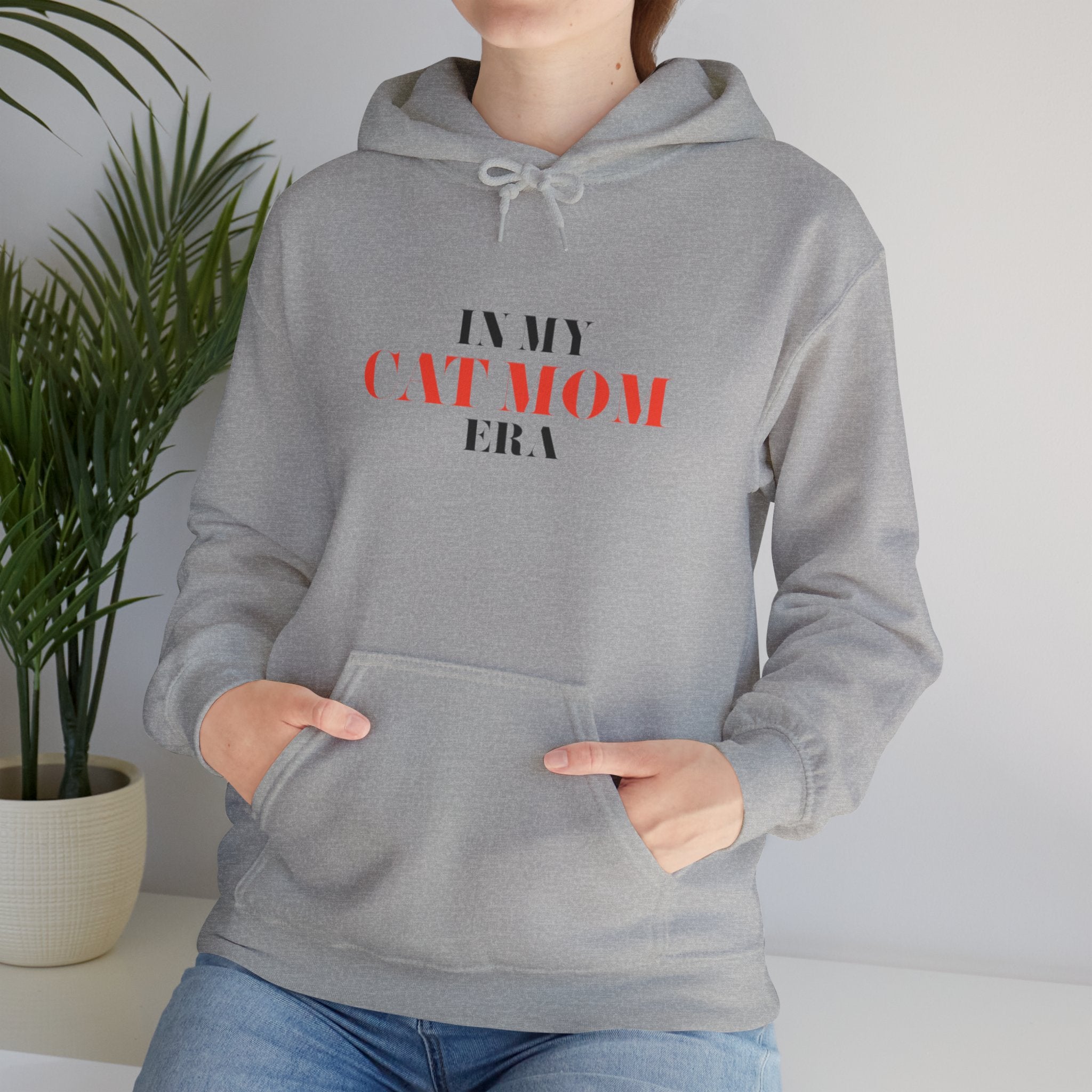 Cat Mom Hoodie — “In My Cat Mom Era” Graphic Pullover