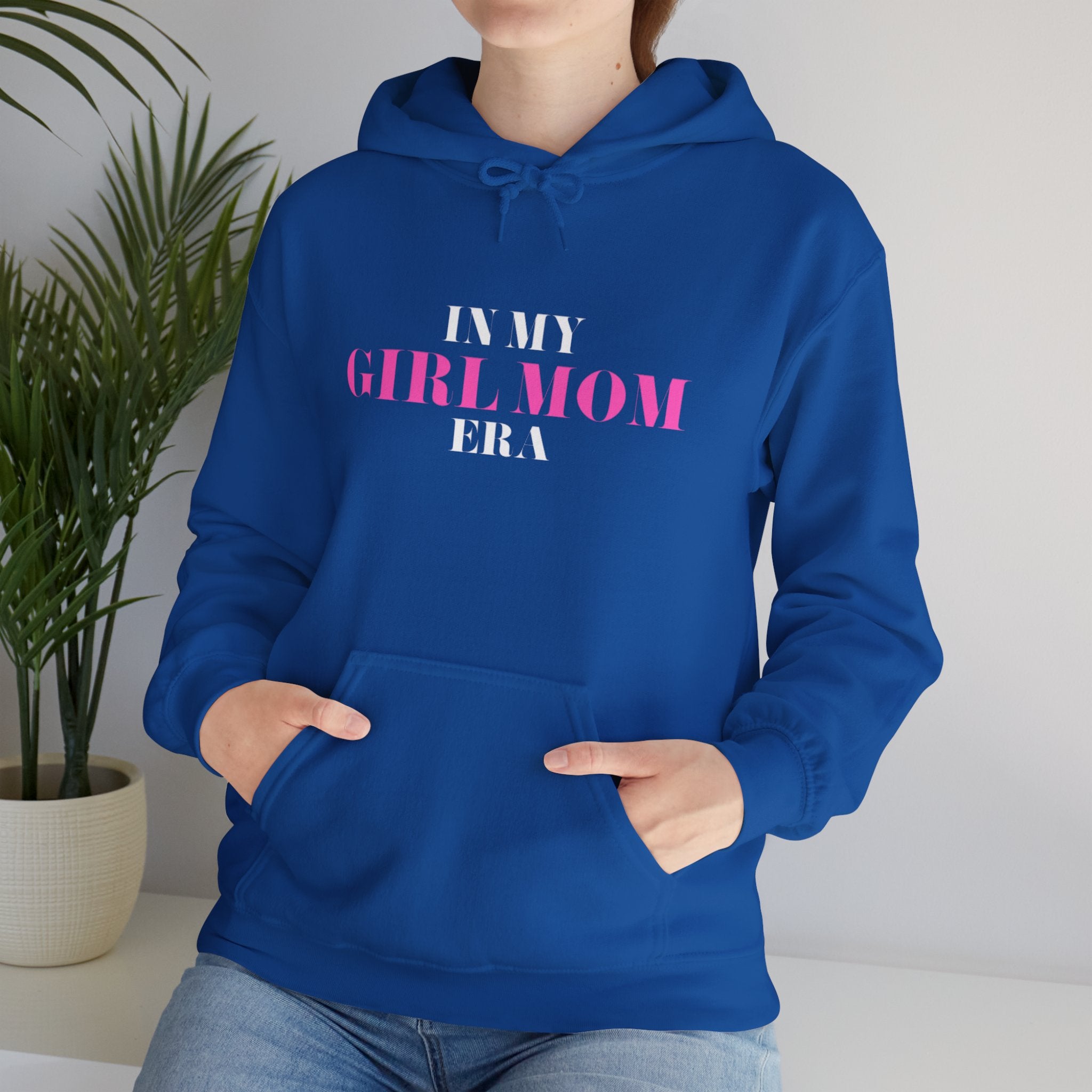 In My Girl Mom Era Hoodie — Feminine Pink Statement Sweatshirt for New & Proud Moms