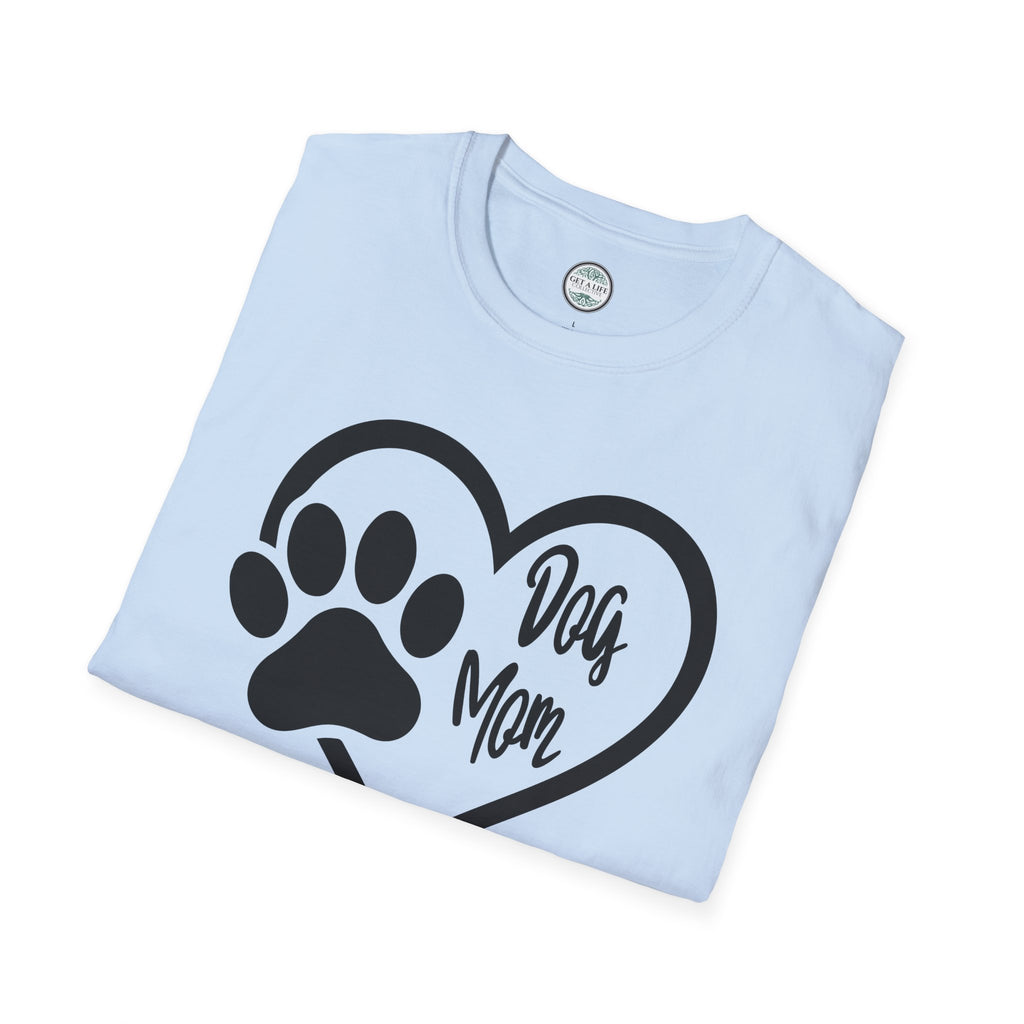 Dog Mom Heart Paw T-Shirt