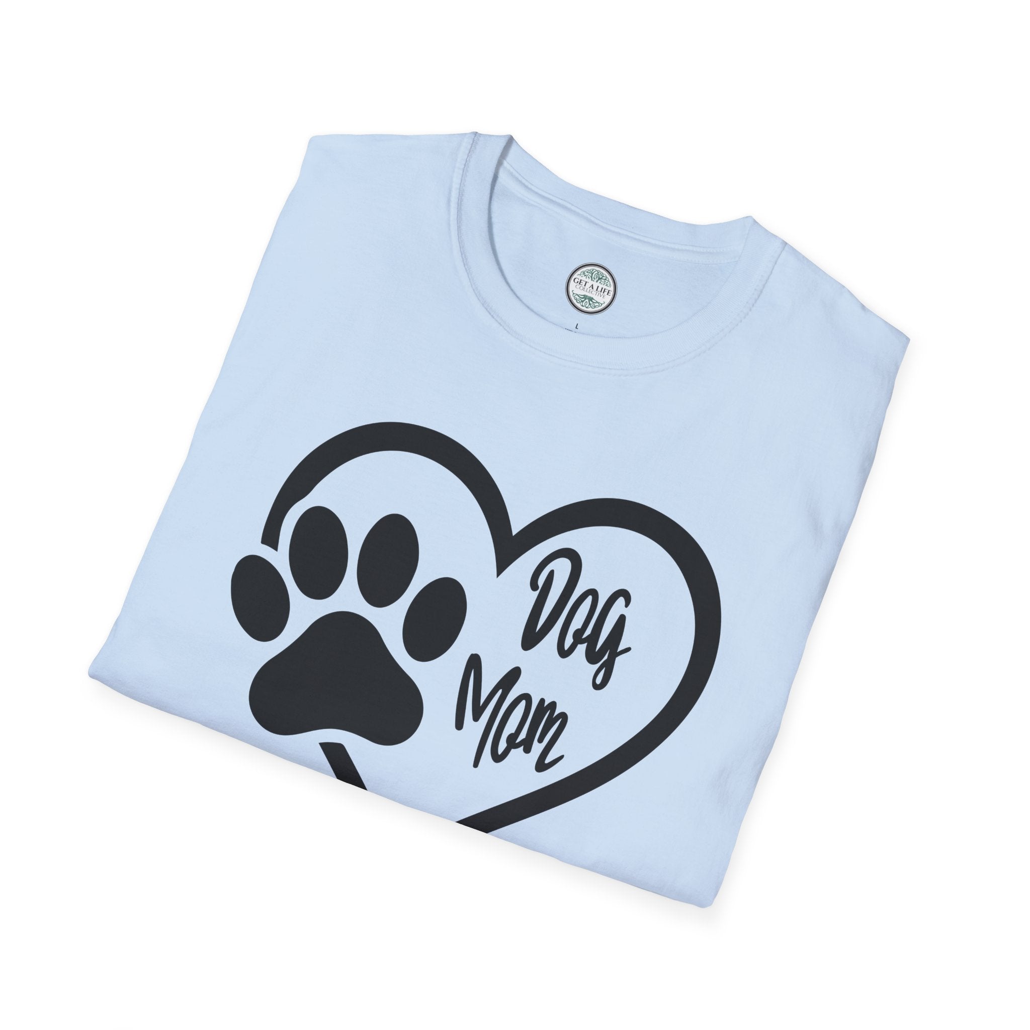 Dog Mom Heart Paw T-Shirt