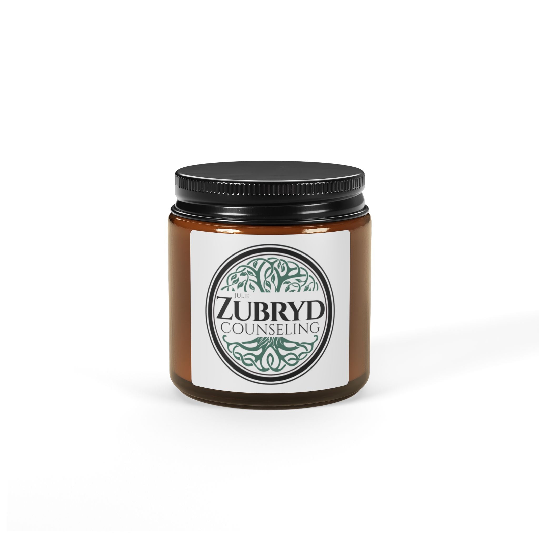 Zubryd Counseling Scented Soy Candle — Amber Jar Aromatherapy Candle for Relaxation & Stress Relief