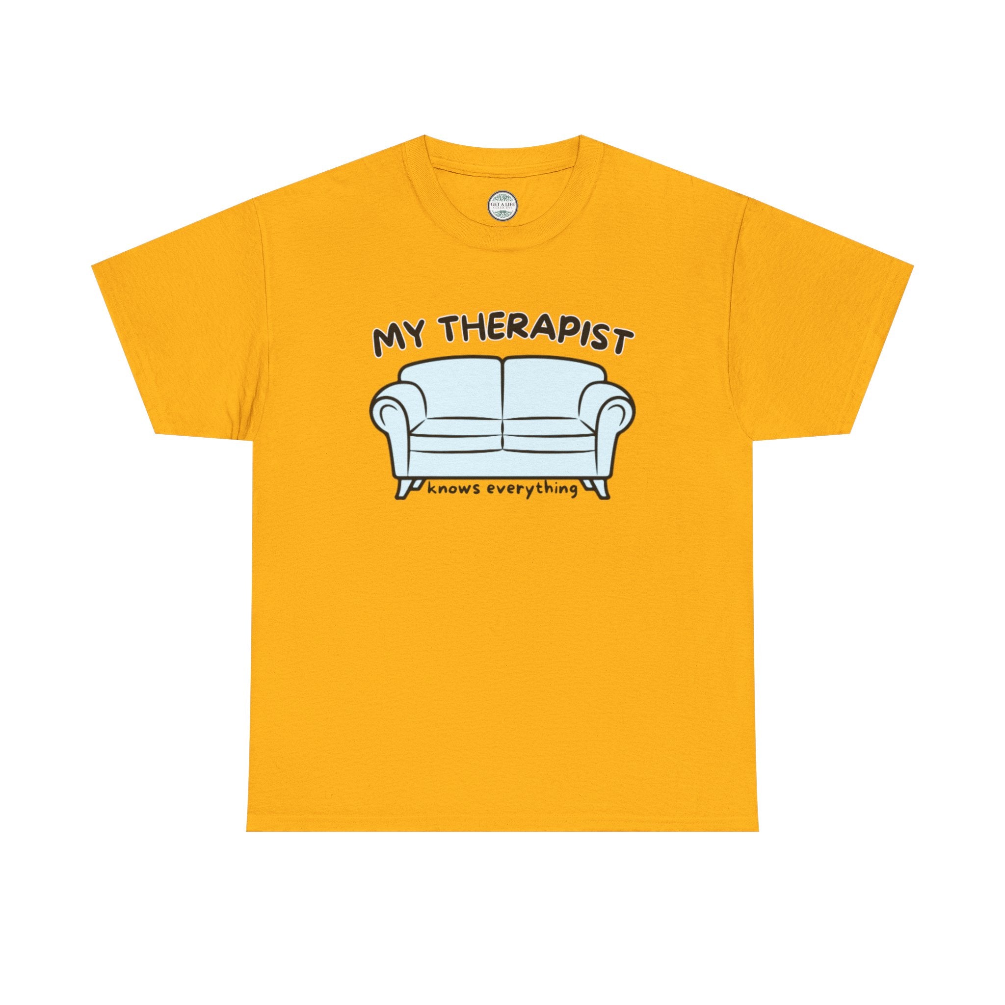 T-Shirt — 'My Therapist is My Couch' Funny Mental Health Couch Graphic Tee