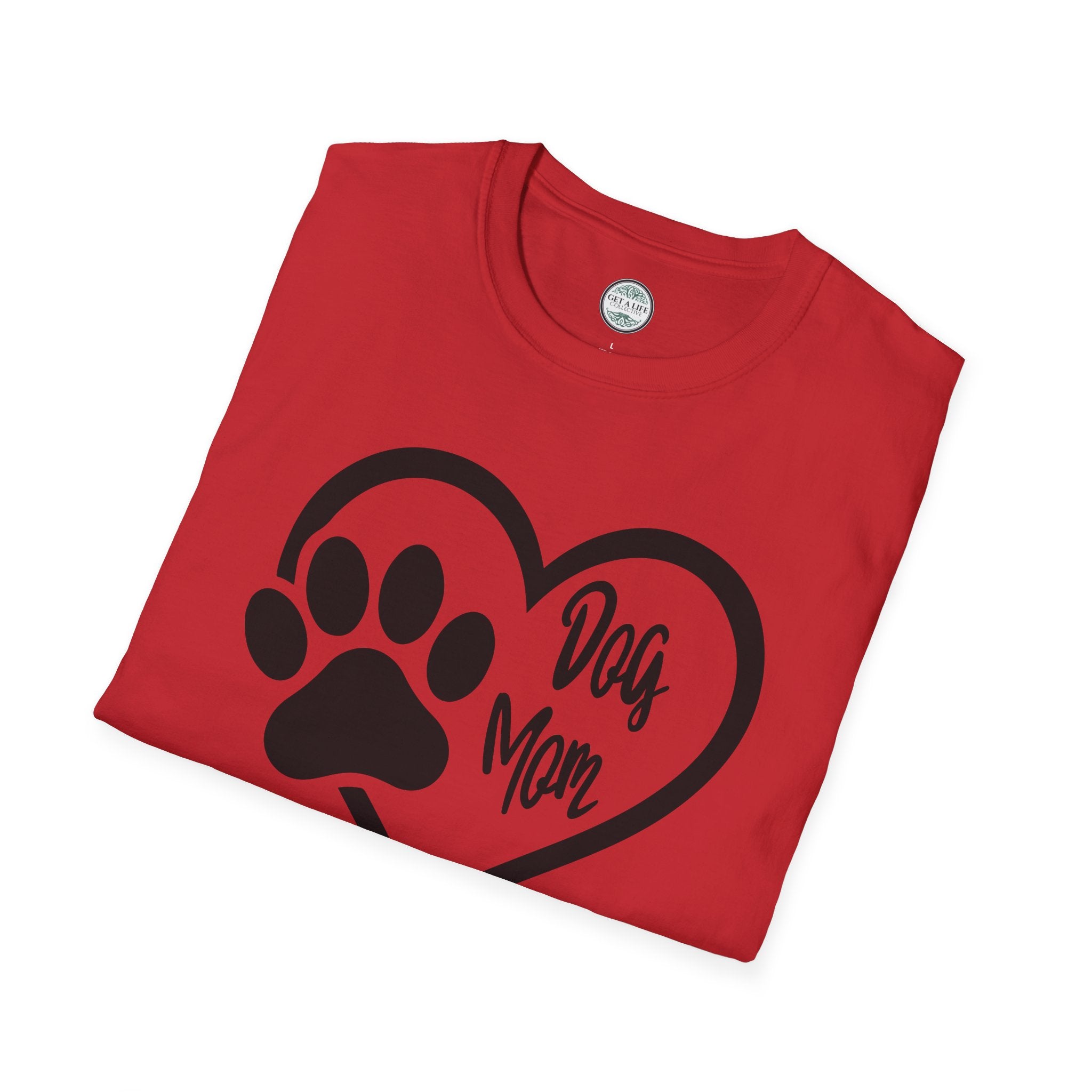 Dog Mom Heart Paw T-Shirt
