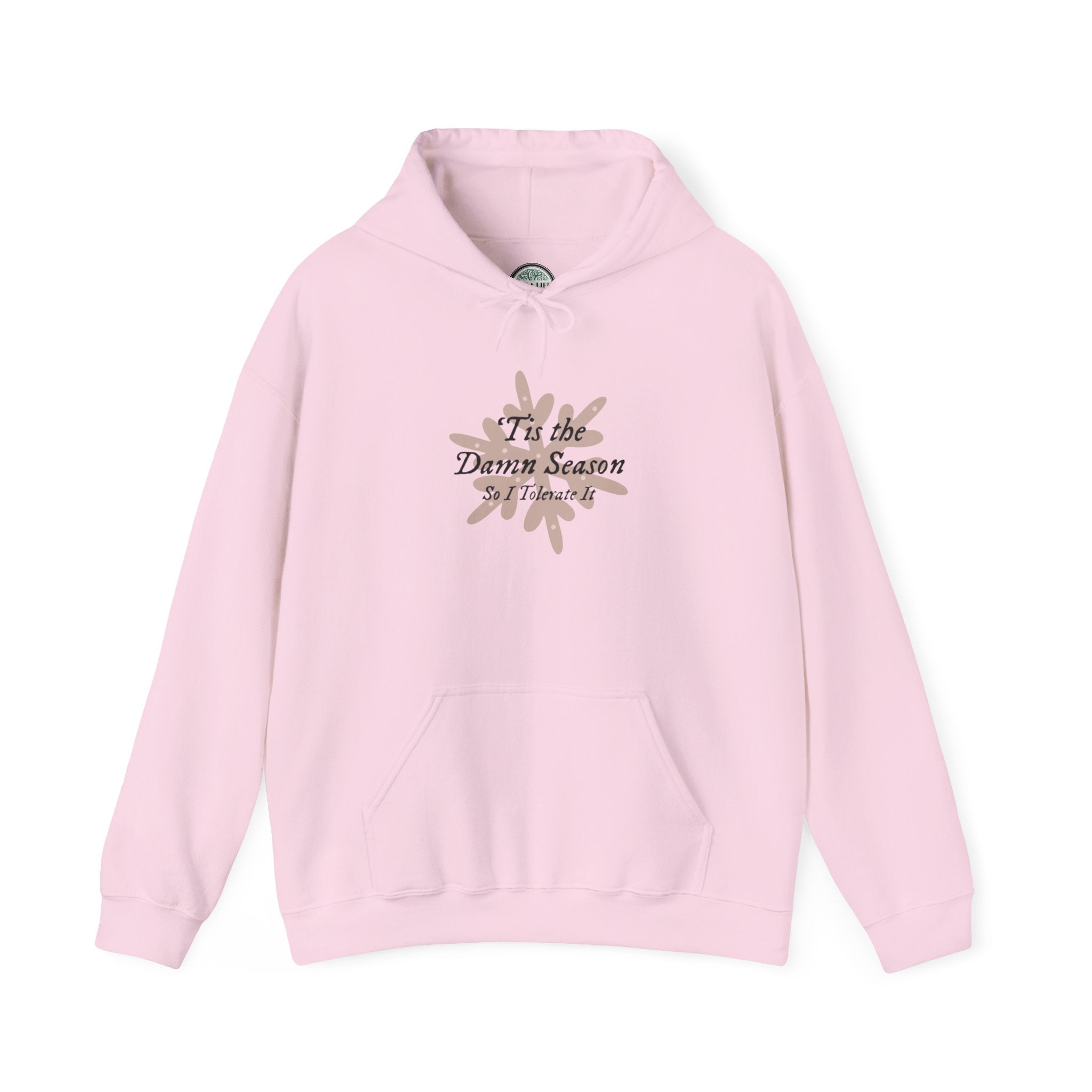 Hoodie — “Tis the Damn Season” Winter Leaves Cozy Pullover