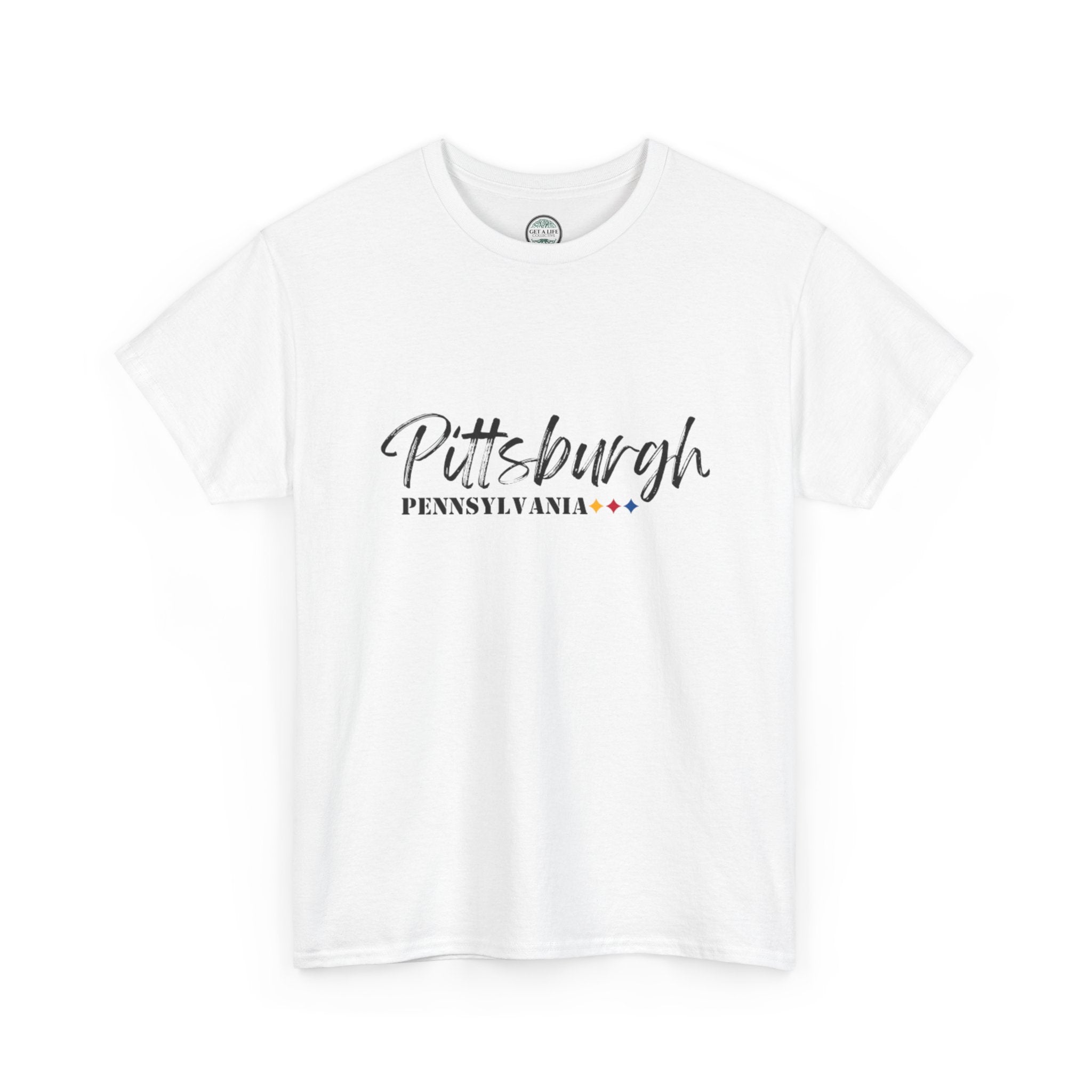 Pittsburgh Pennsylvania Script T-Shirt — Minimal City Retro Tee