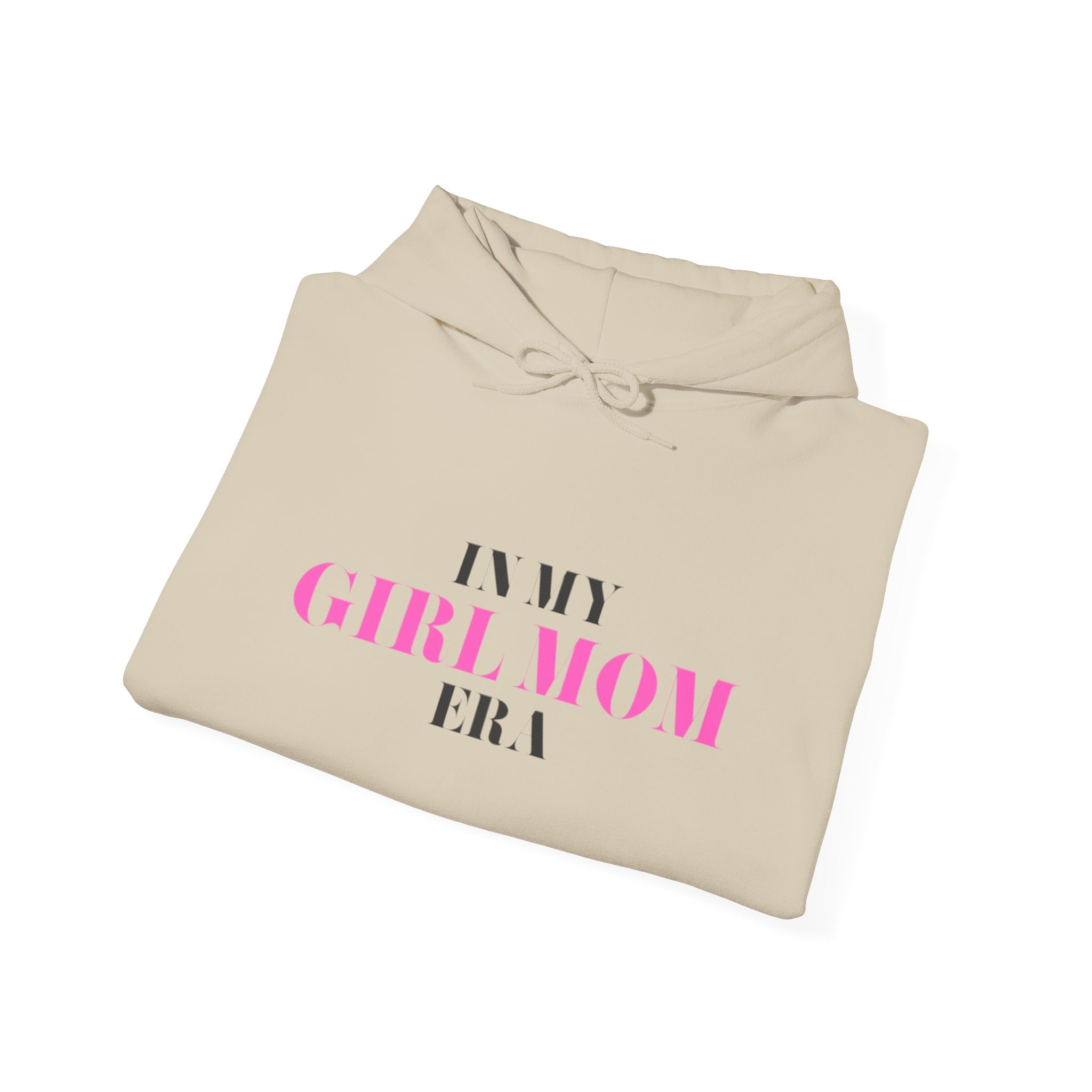 In My Girl Mom Era Hoodie — Feminine Pink Statement Sweatshirt for New & Proud Moms
