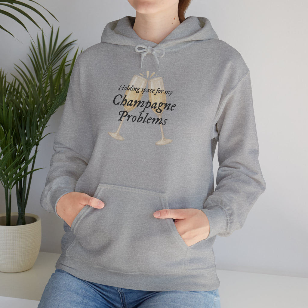 Champagne Problems Hoodie — Funny Champagne Glass Graphic Pullover