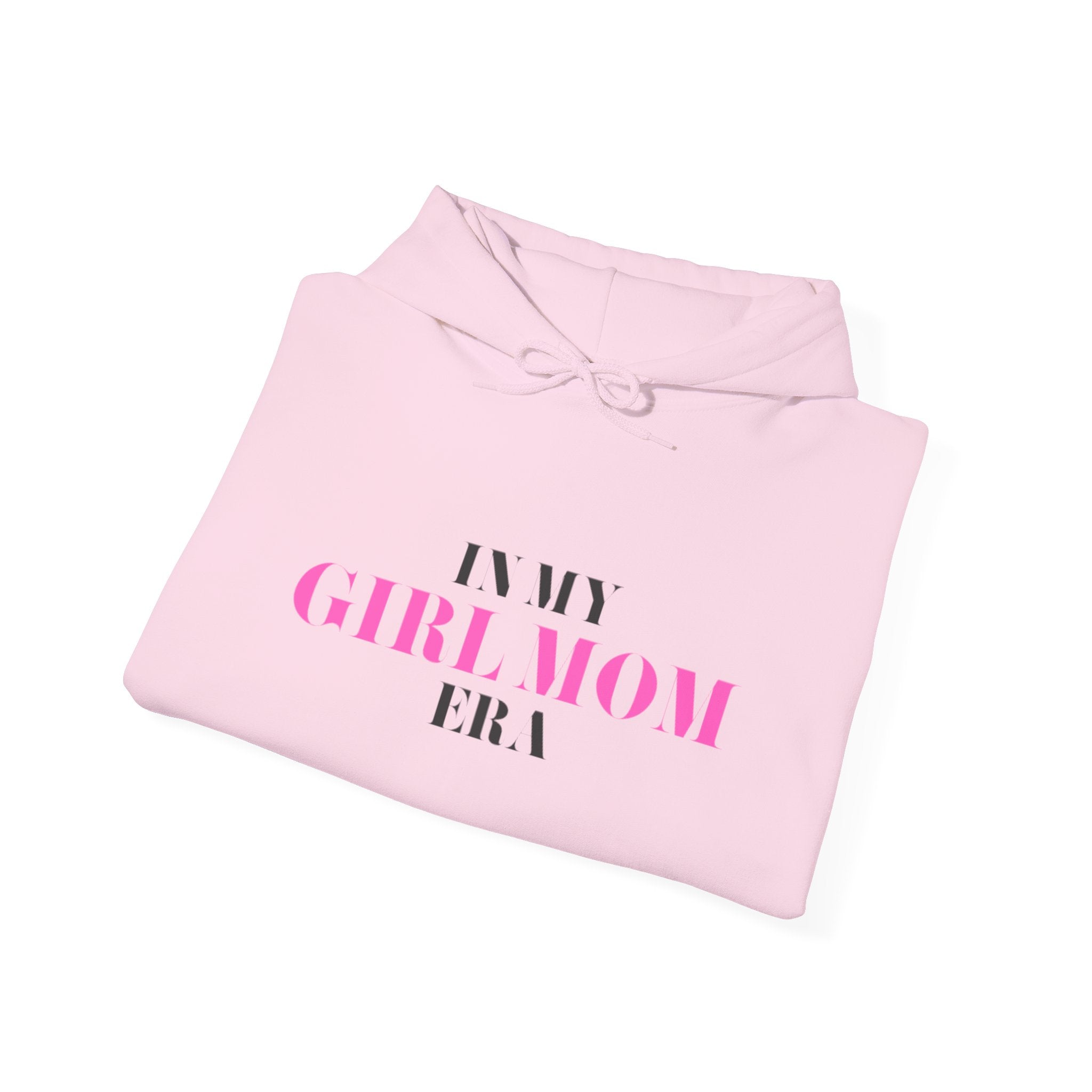 In My Girl Mom Era Hoodie — Feminine Pink Statement Sweatshirt for New & Proud Moms