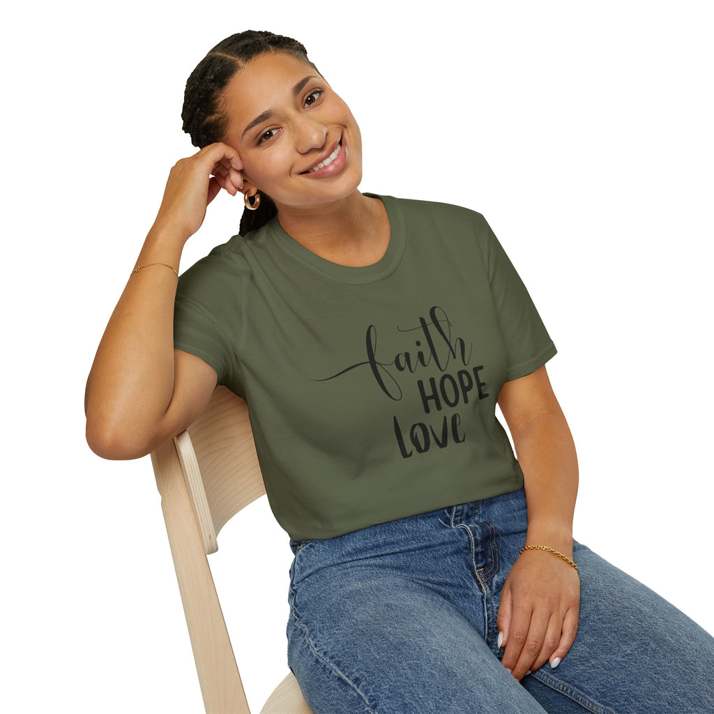 Faith Hope Love T-Shirt — Inspirational Christian Tee