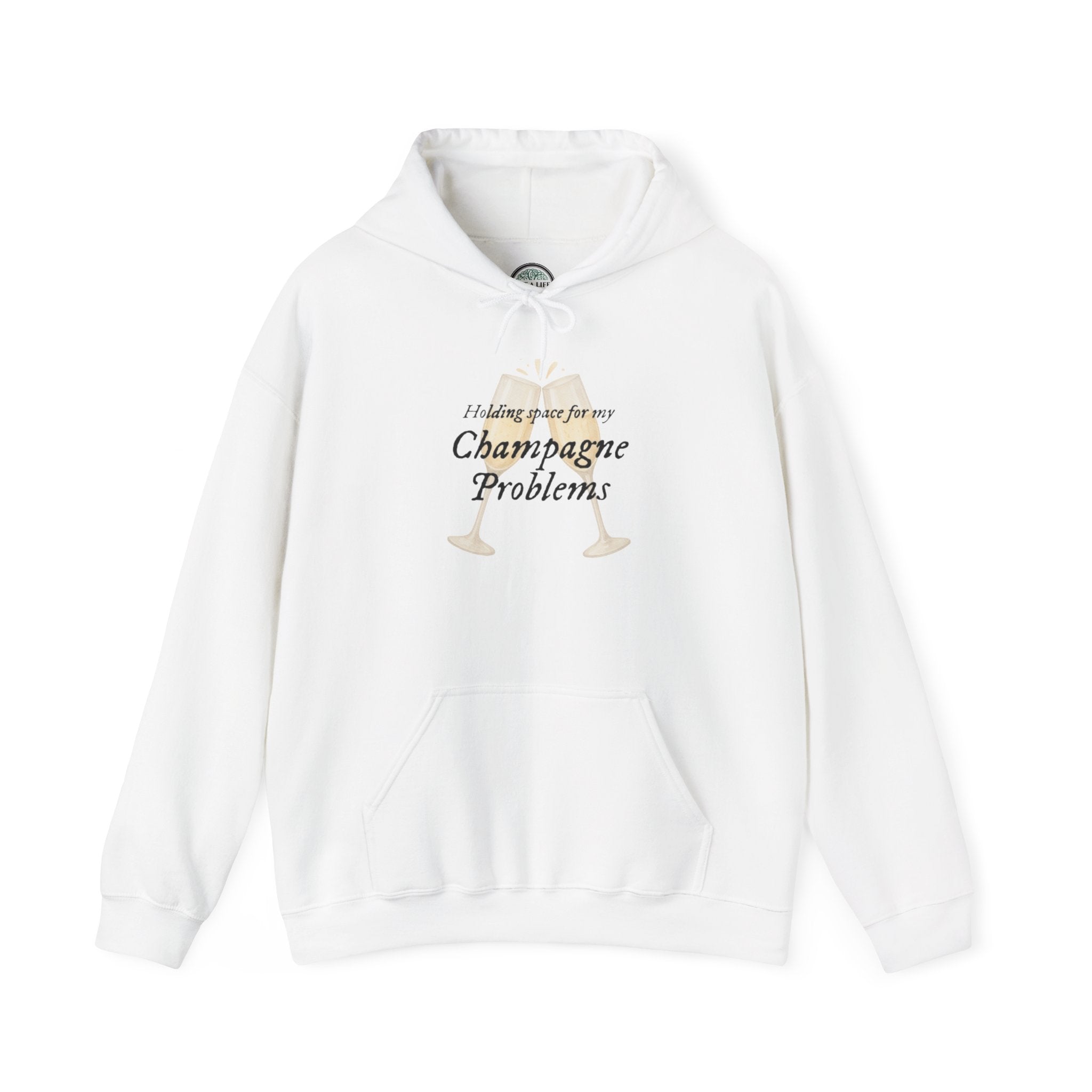 Champagne Problems Hoodie — Funny Champagne Glass Graphic Pullover