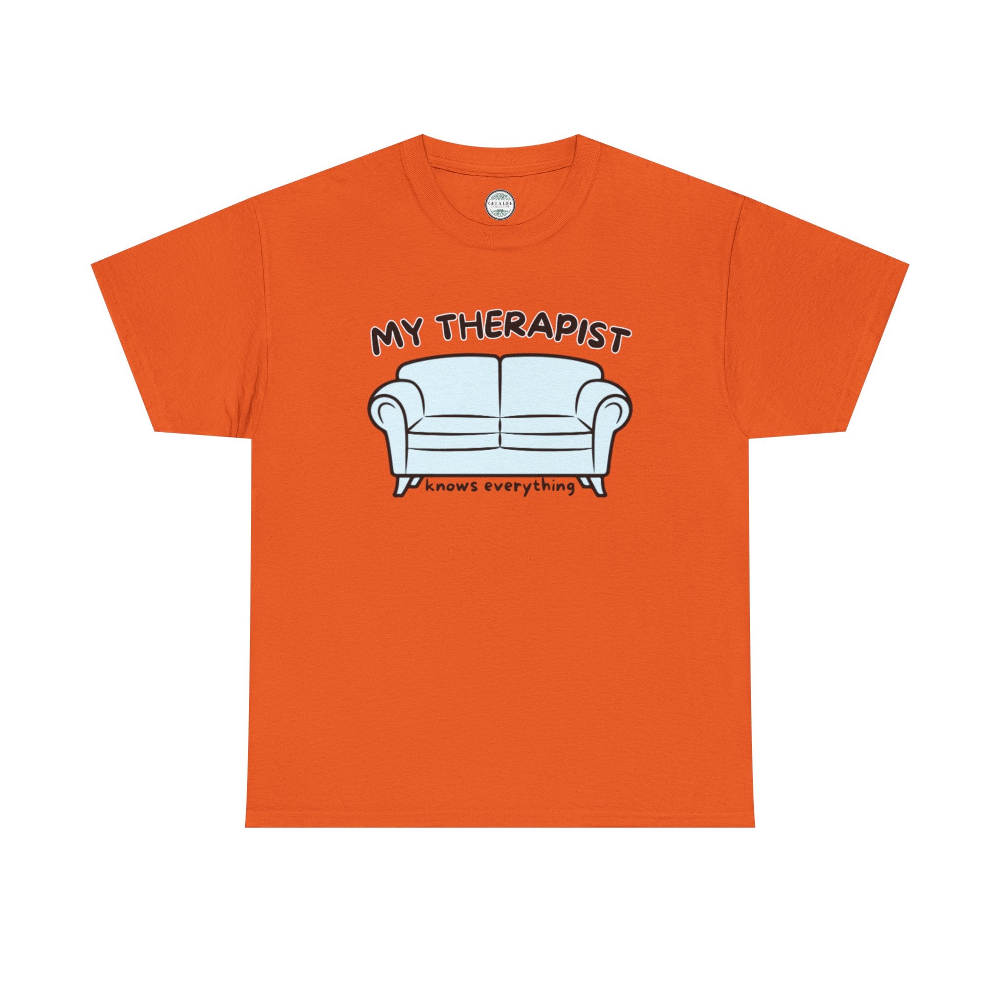 T-Shirt — 'My Therapist is My Couch' Funny Mental Health Couch Graphic Tee